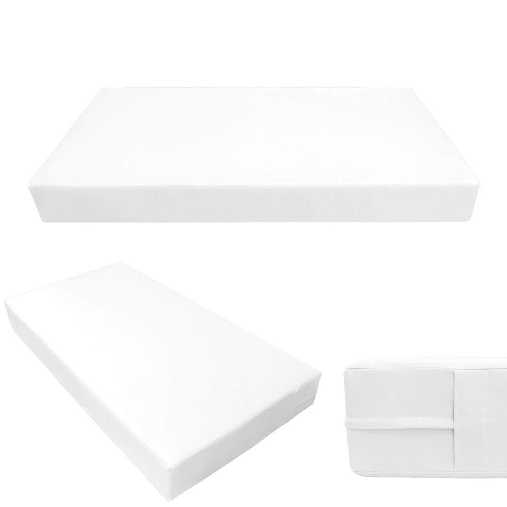 Prolinemax Outdoor Style 4 Full Knife Edge Daybed Mattress Cover - Waterproof Fitted Sheet with Bolster Pillow for Patio, Poolside & Sunbathing (AD106)