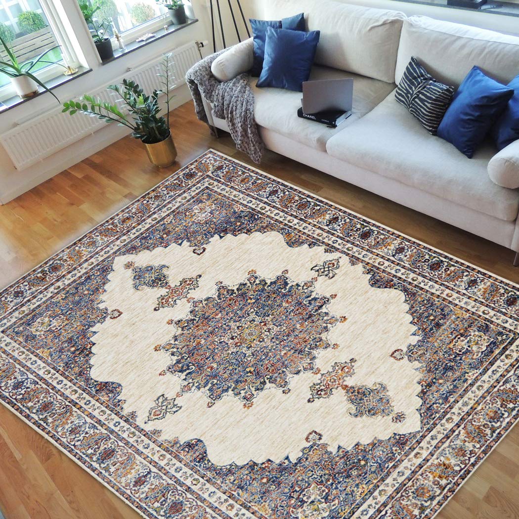 Luxury Traditional Oriental Persian Vintage Area Rugs 5'x7' - Purple & Multi Color Handmade Wool Living Room Rug for Home Decor, Bedroom, Dining Room - Elegant Boho Chic Style