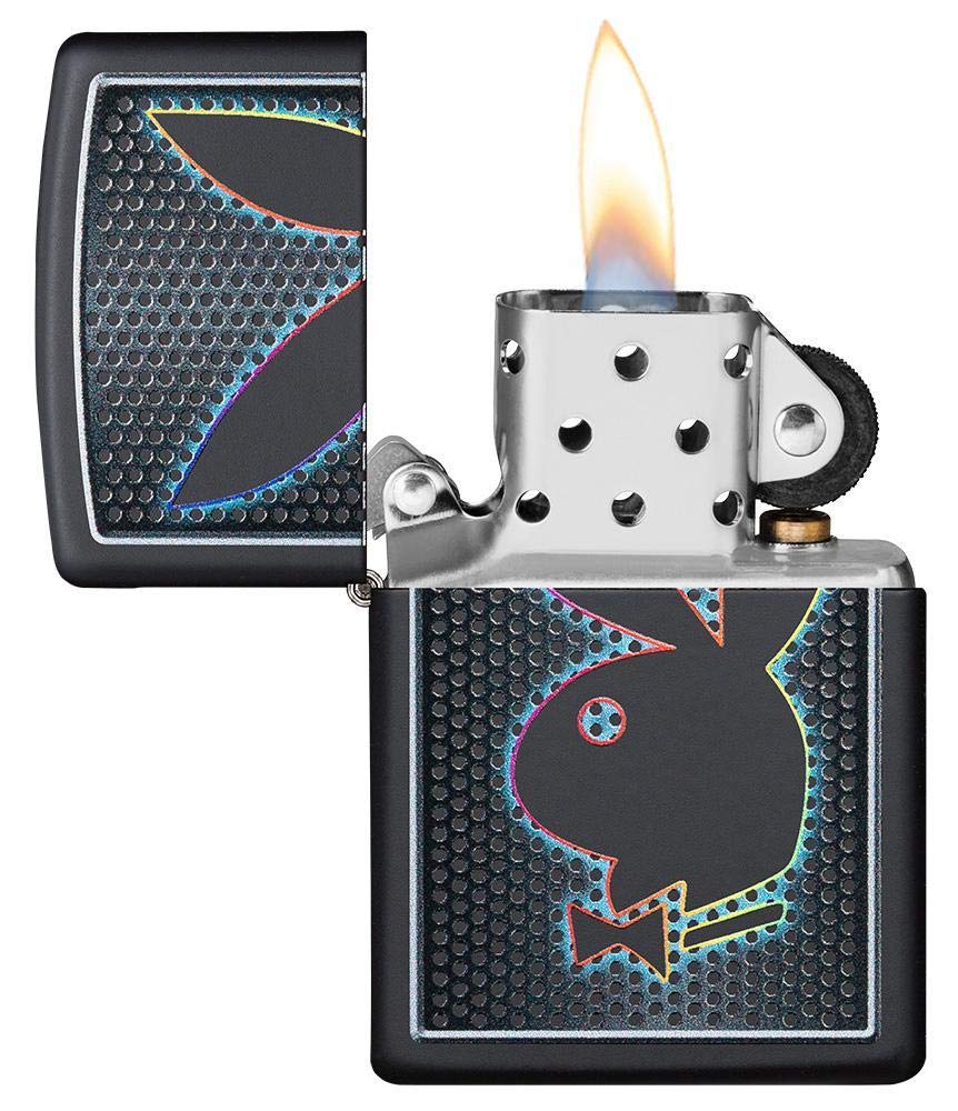 Custom Playboy Black Matte ZIPPO Lighter - Free Engraving for Gifts & Collectibles