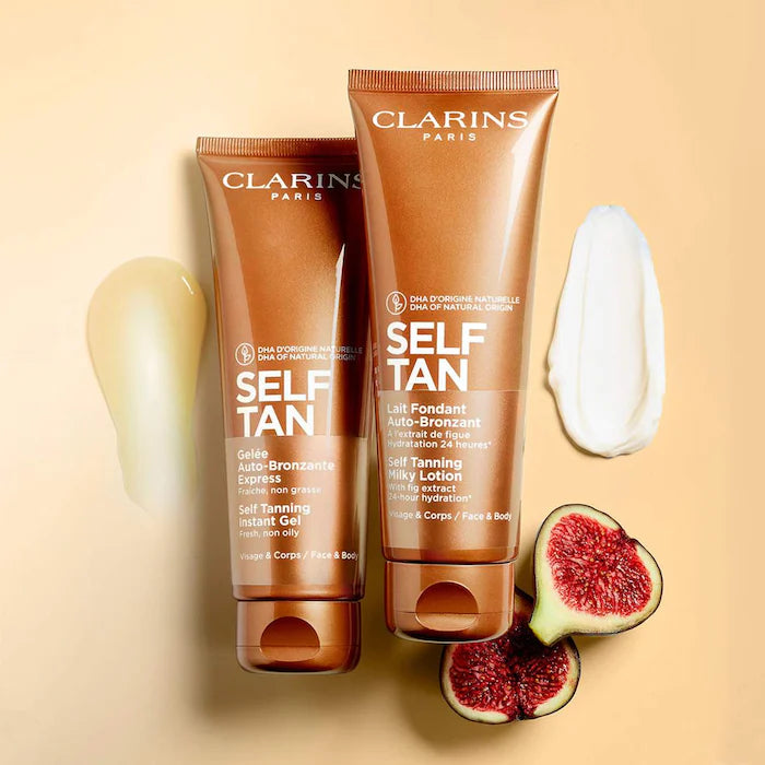 Clarins Self-Tanning Face & Body Tinted Gel - Natural-Looking Autobronceador for Sun-Kissed Glow | Perfect for Beach, Vacation & Everyday Radiance