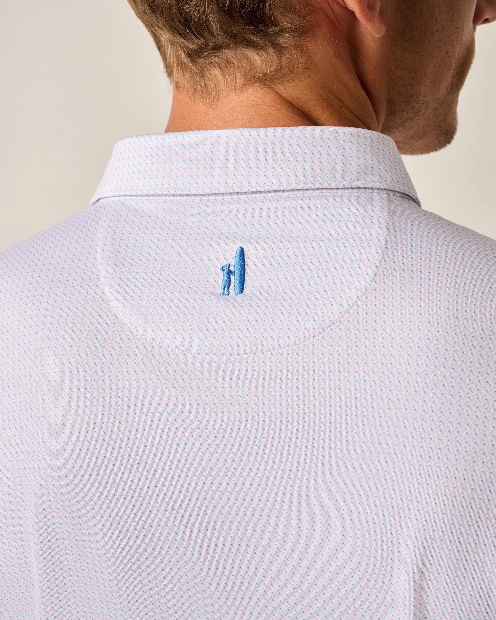 Johnnie O Men's Performance Polo Shirt - Breathable Golf & Tennis Shirt with UV Protection - Maliblu Color - Ideal for Golf, Tennis, and Casual Wear