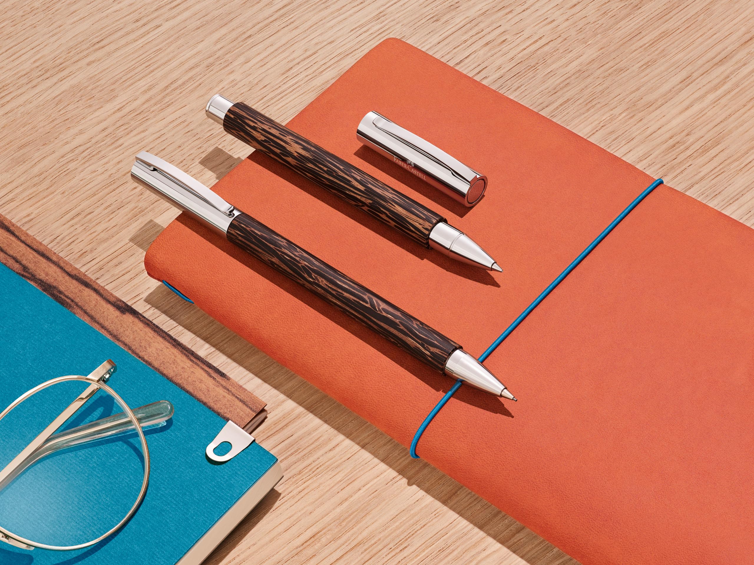 Faber-Castell 148150 Oil-Based Ambition Cocos Wood Ballpoint Pen - Premium Writing Instrument for Office, School & Gifting