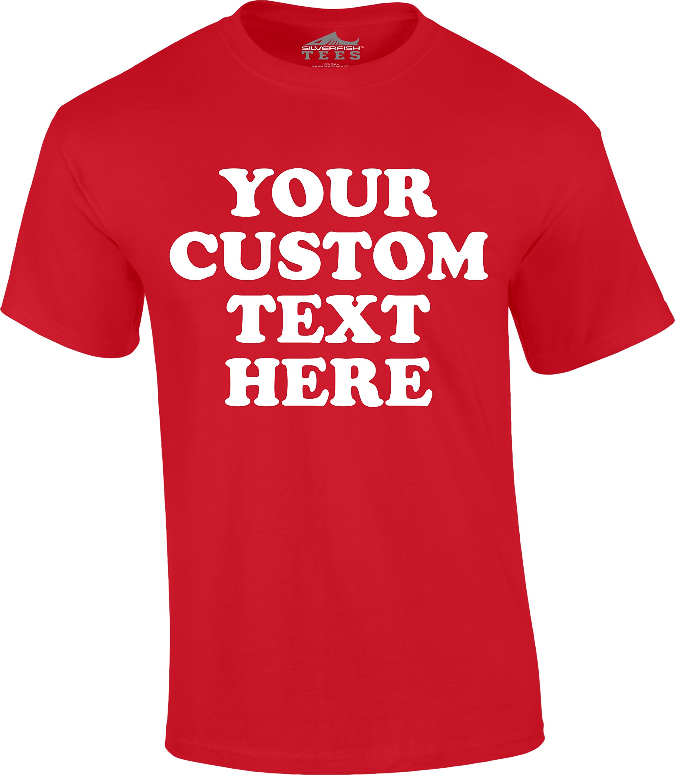 Custom Text T-Shirt for Kids - Personalized Youth T-Shirts with Your Own Message | 100% Cotton Short Sleeve Unisex Tee | Great for Birthdays, School Events & Family Matching Outfits