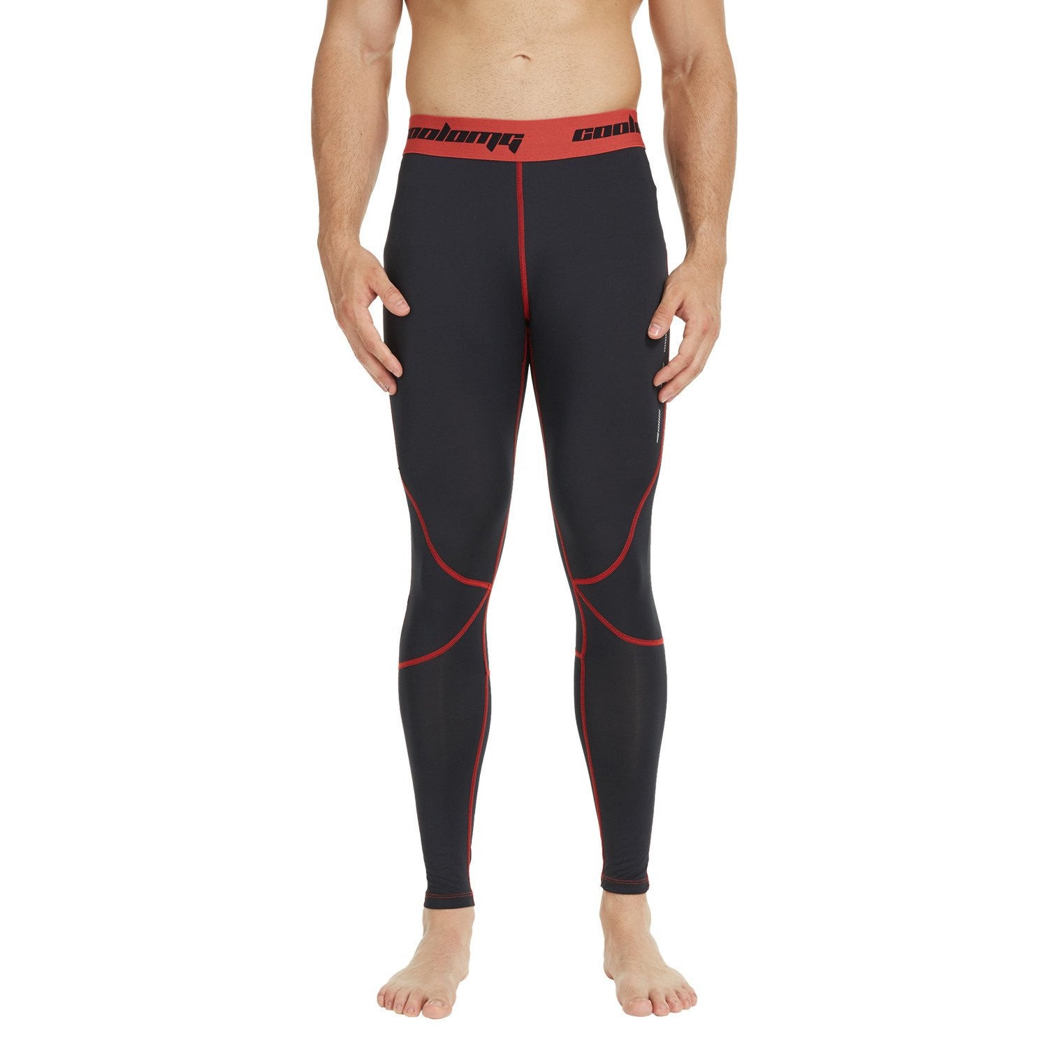 Best Black Compression Tights for Men & Youth Boys - High Performance Workout Pants for Running, Gym & Sports Activities
