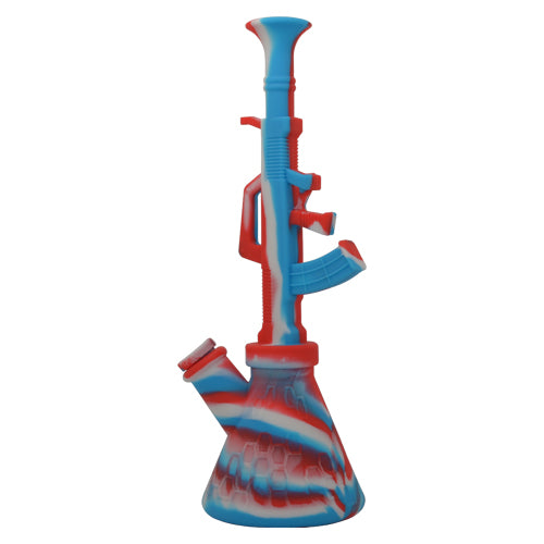 Premium AK-47 Silicone Dab Rig Kit - Durable & Portable Wax Concentrate Water Pipe for Smooth Hits - Perfect for Home Use, Travel & Outdoor Sessions