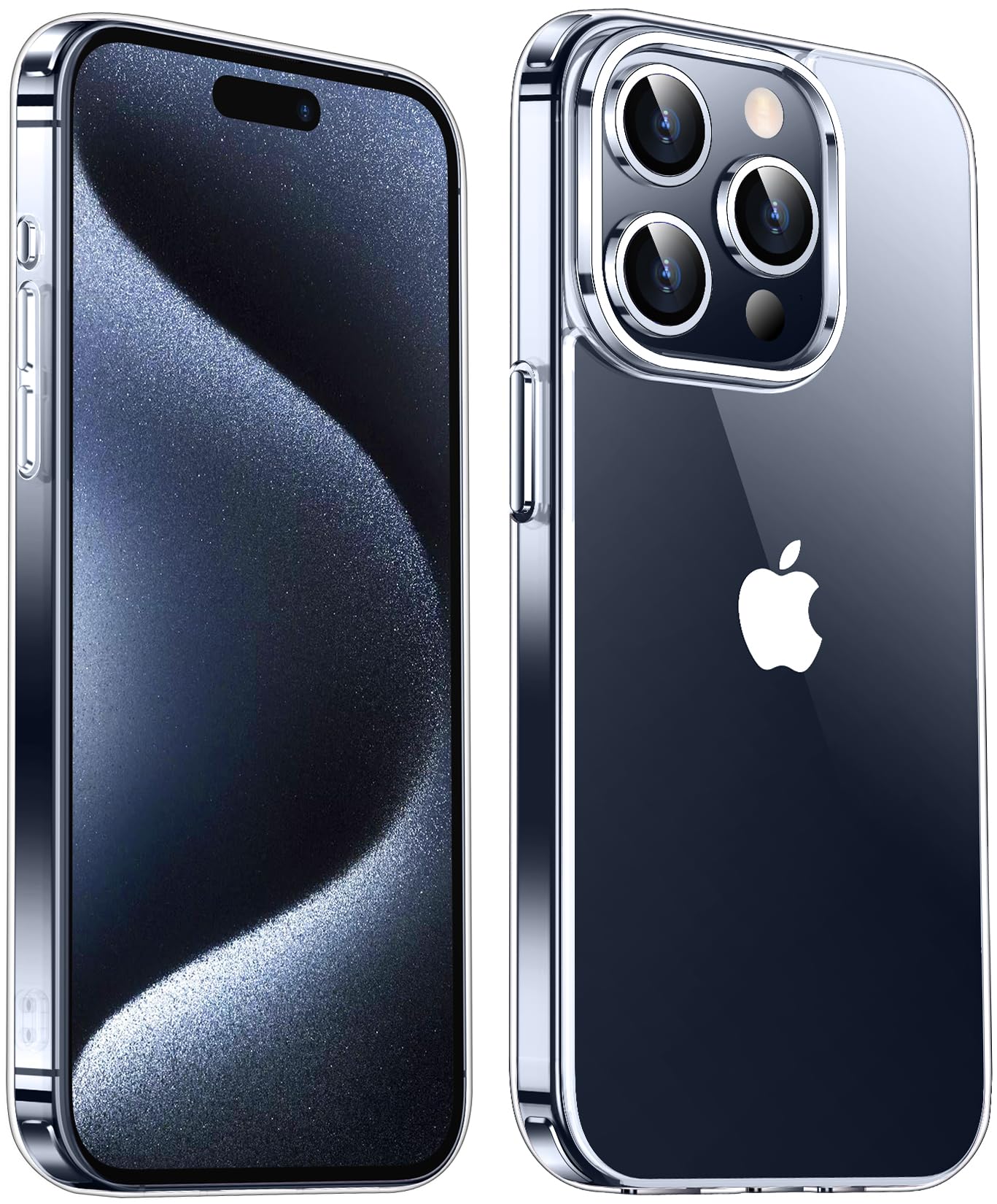 **Temdan Crystal Clear iPhone 15 Pro Max Case – Military-Grade Drop Protection, Anti-Yellowing, Slim & Shockproof Cover for iPhone 15 Pro Max 6.7