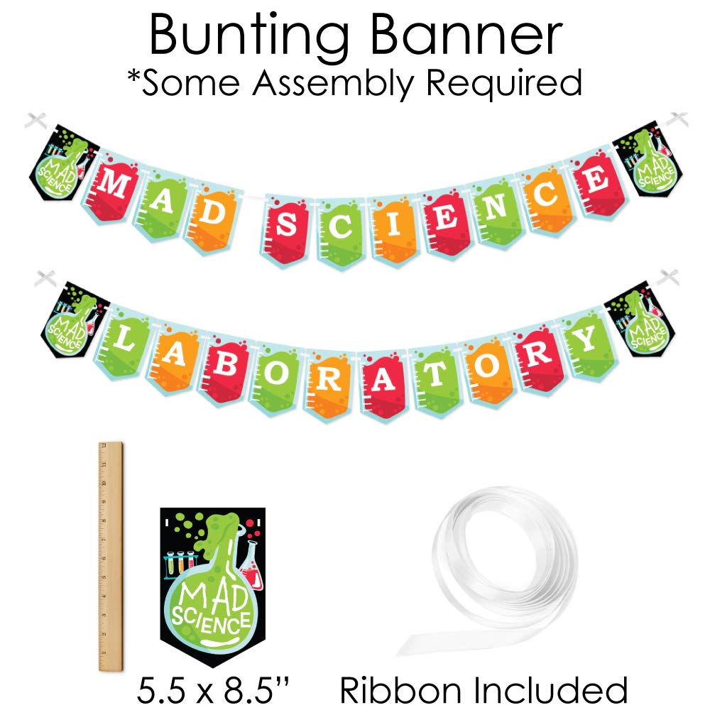 Big Dot of Happiness Scientist Lab Banner & Photo Booth Decor Kit - Baby Shower & Birthday Party Supplies | Perfect for Science-Themed Celebrations, Classroom Decor & STEM Events