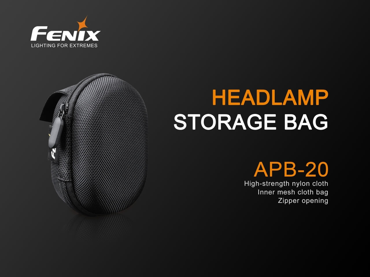 Fenix APB 20 Headlamp Storage Bag - Waterproof & Durable Headlight Pouch for Camping, Hiking, and Outdoor Adventures