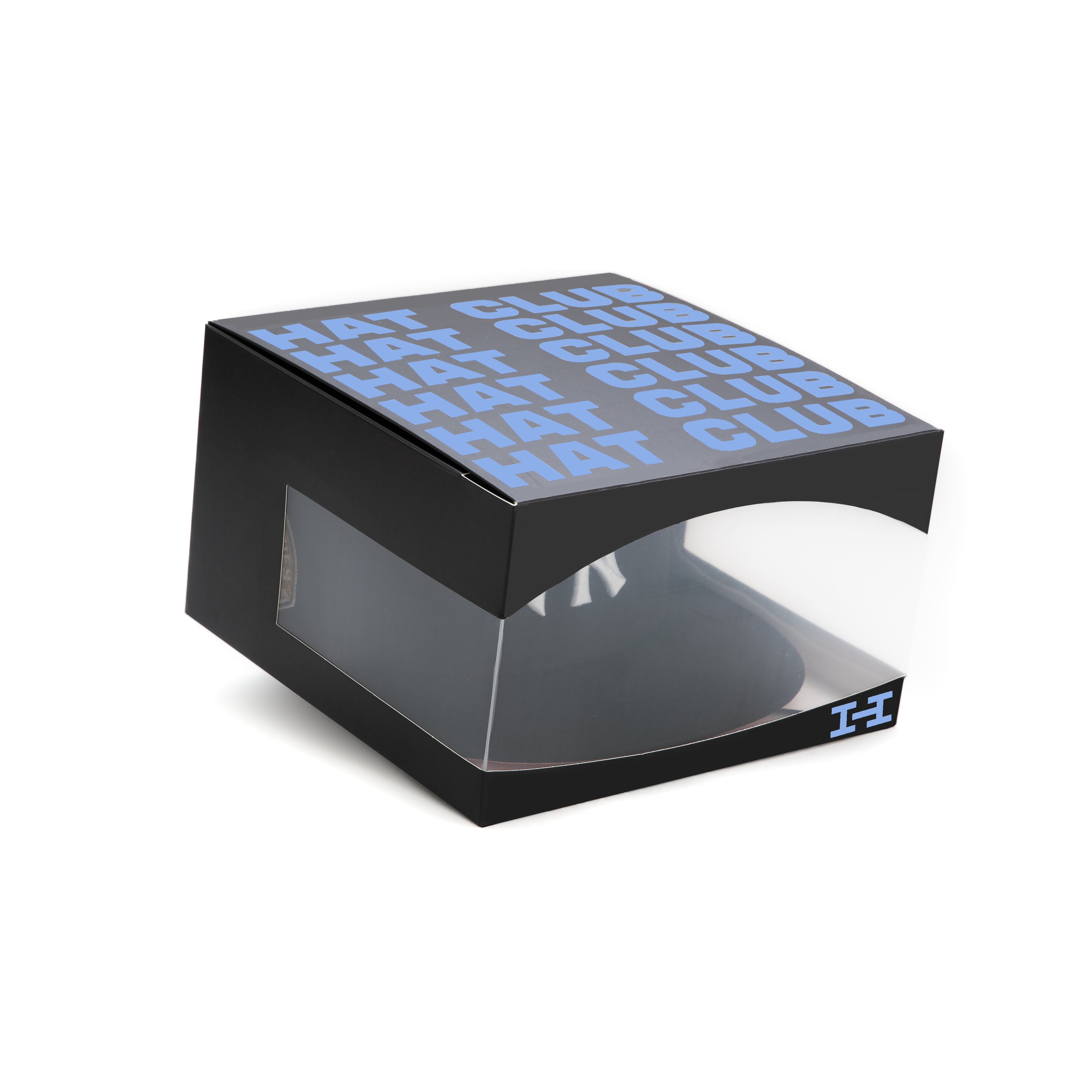 Premium Hat Club Display Box - Black & Light Blue for Organized Hat Storage & Retail Display | Perfect for Hat Collections, Retail Stores & Home Organization