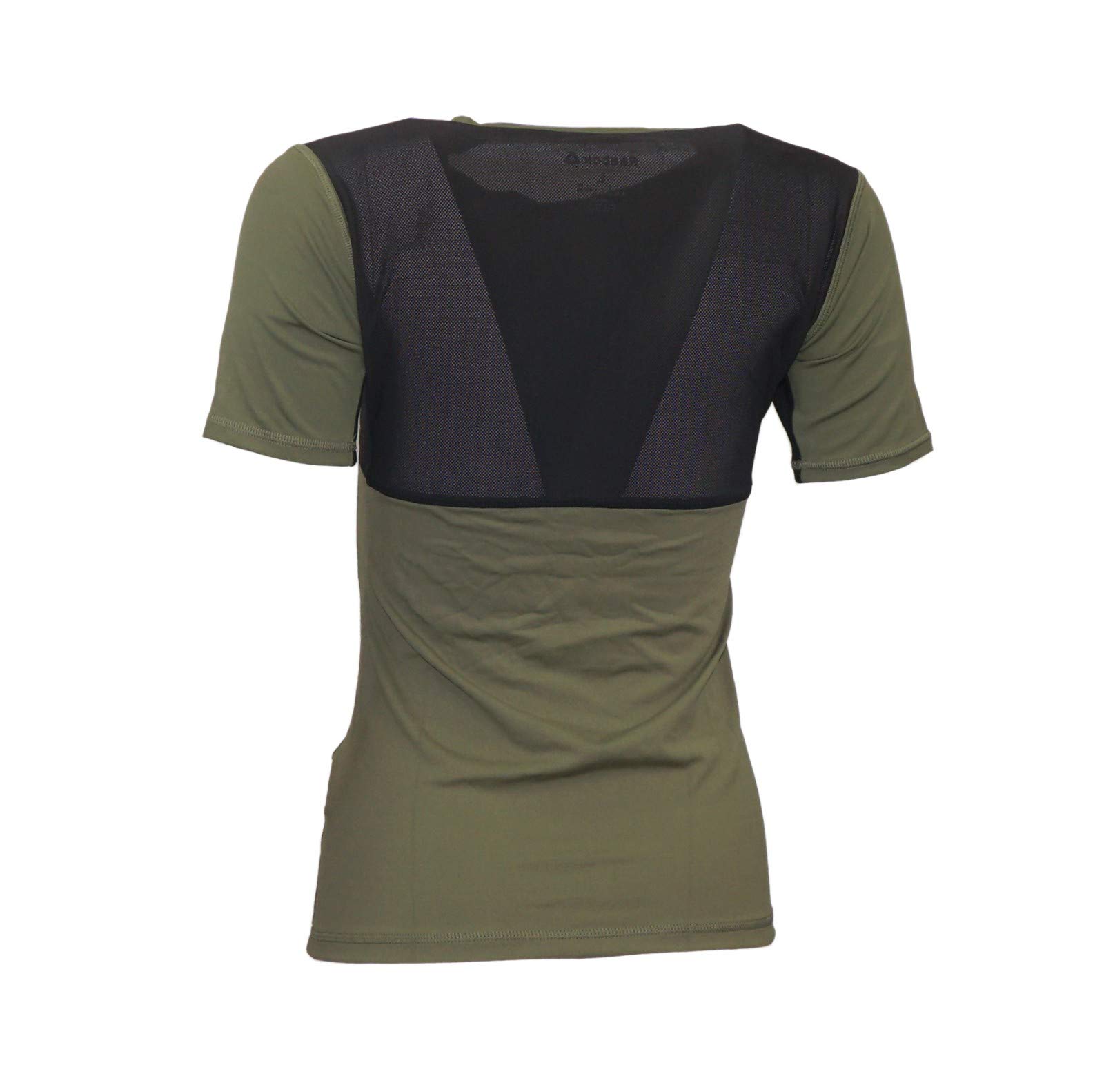 Reebok UFC Women's Canopy Green Training Short Sleeve Compression Rash Guard S98619 - MMA Workout, BJJ, Jiu-Jitsu & Fitness Apparel for Active Women
