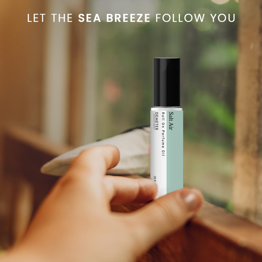 DEMETER Salt Air Roll On Perfume Oil - Long-Lasting Fragrance (0.33 Oz) | Fresh Ocean Scent for Women & Men | Perfect for Travel, Work & Everyday Wear