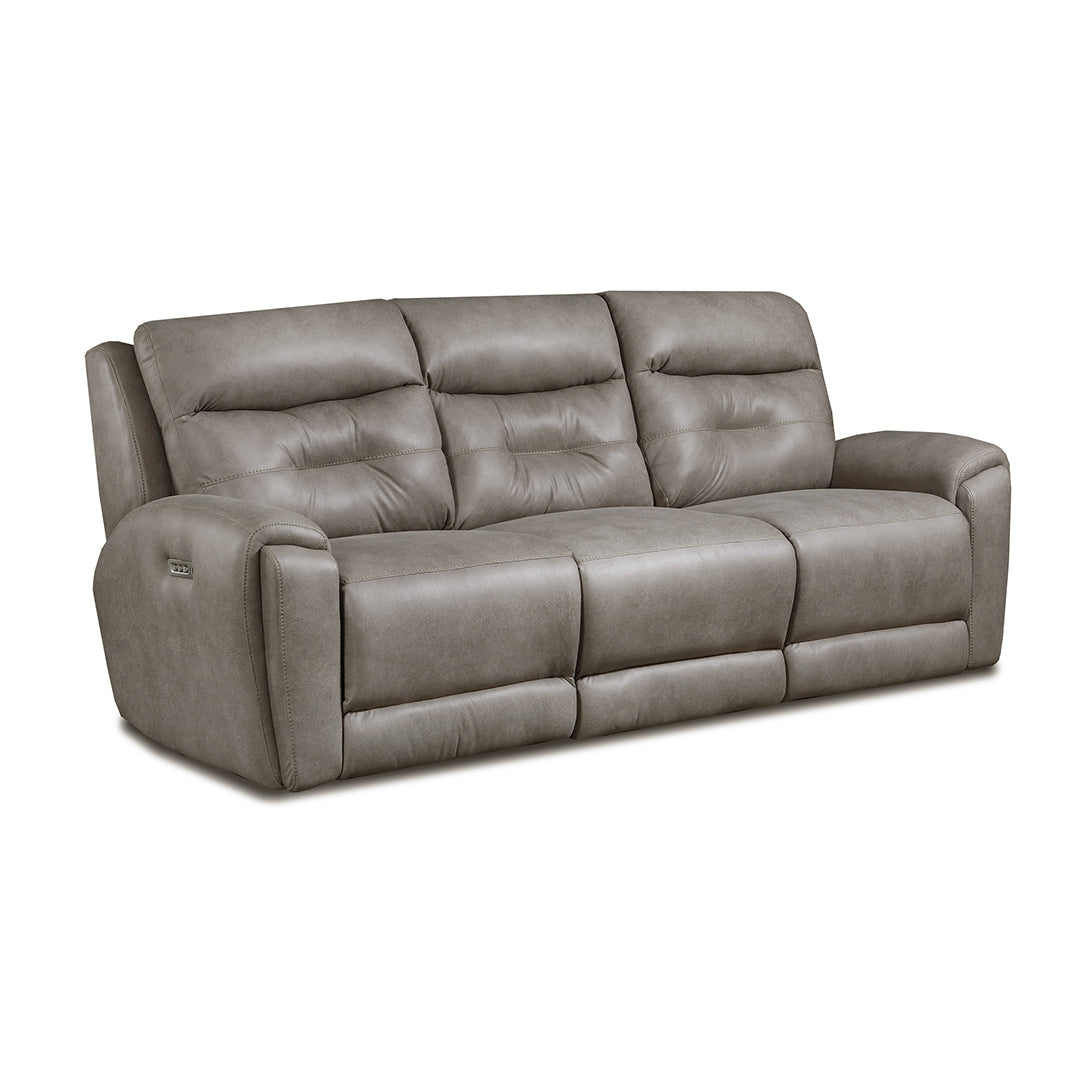 Point Break Triple Power Recliner Sofa - 3-Seater Electric Power Reclining Sectional Couch with USB Charging Ports, Cup Holders - Perfect for Living Room, Home Theater & Family Movie Nights