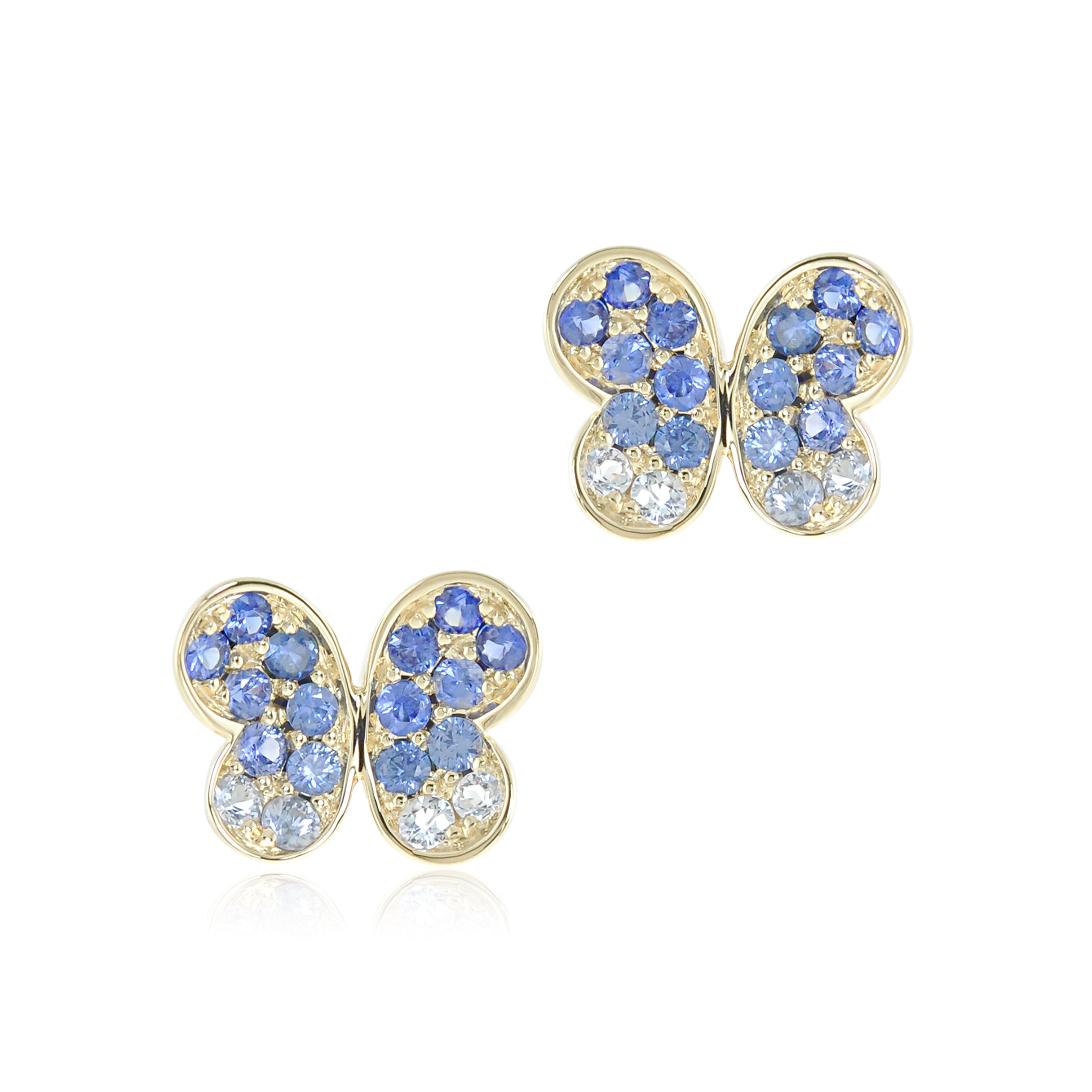 Elegant Sapphire Butterfly Earrings for Women – Sterling Silver Dangle Earrings for Party, Wedding & Special Occasions