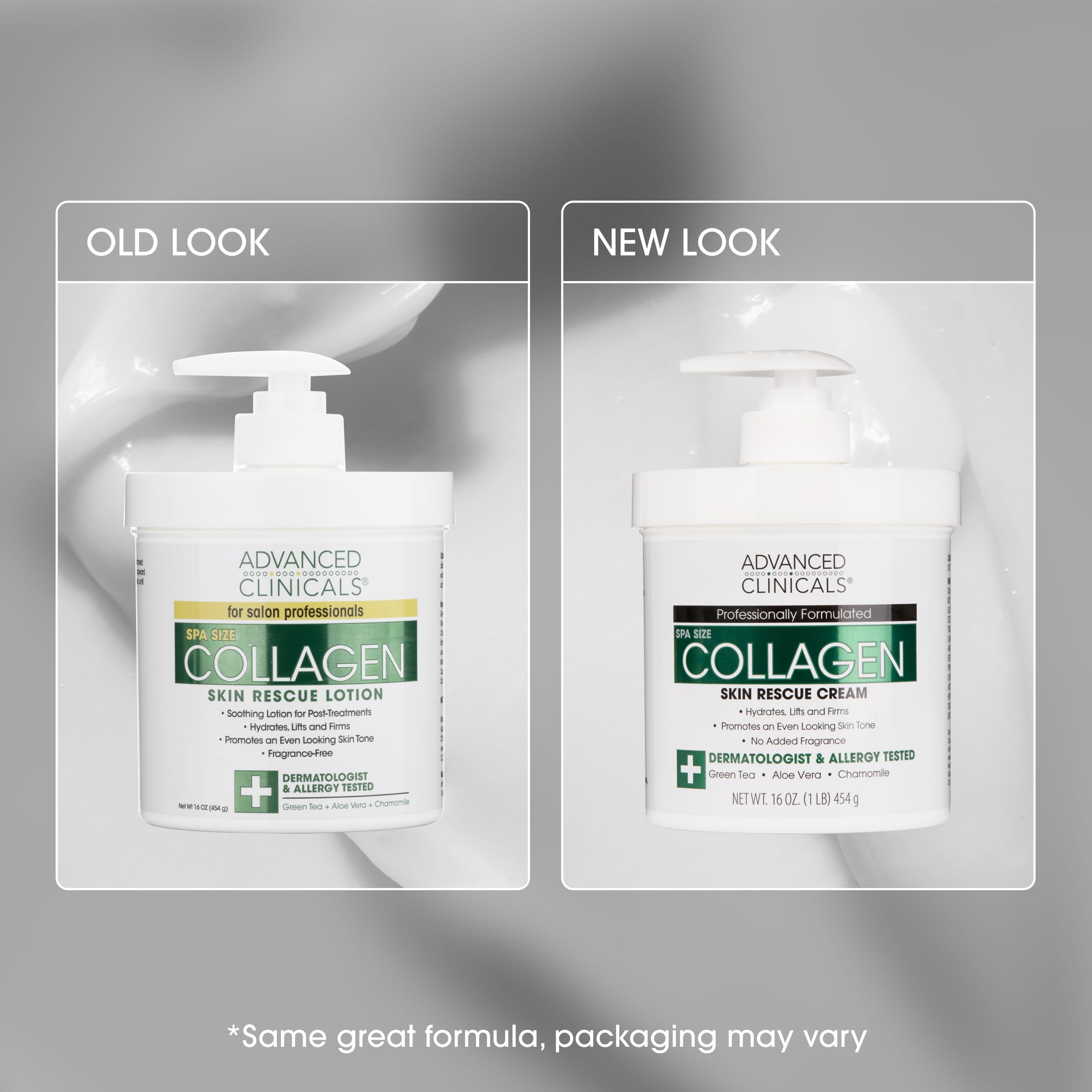 Advanced Clinicals Collagen Body Butter Moisturizer & Face Cream for Dry Skin - Skin Tightening & Firming Lotion with Collagen | Hydrating Body & Face Care for Women & Men | 16Oz + 2Oz Travel Size | Perfect for Daily Moisturizing, Anti-Aging & Skin Repair
