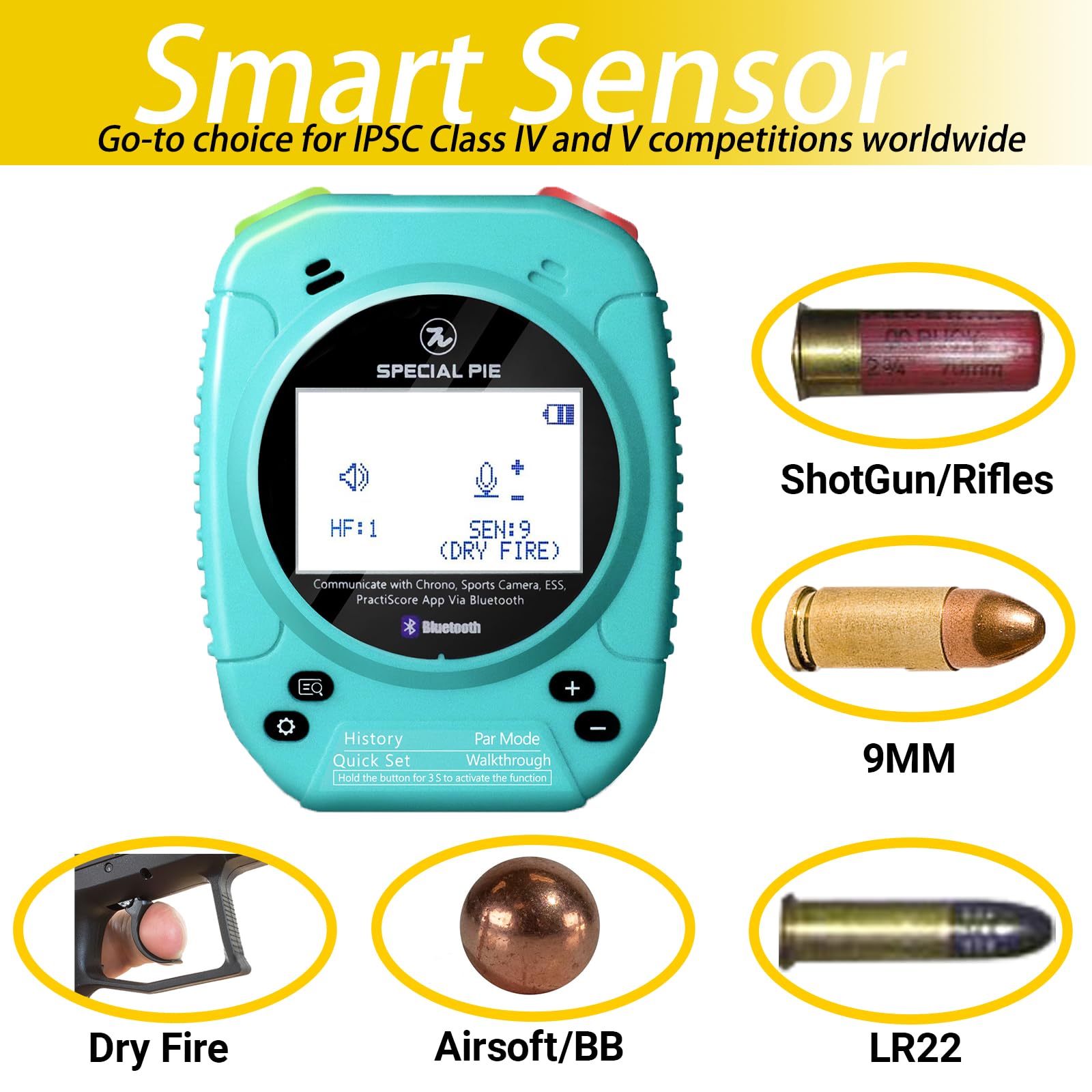 Upgraded M1A2+ Shot Timer - Professional Firearm Training Tool for USPSA, IPSC, IDPA, CAS, PRS, 3GUN & Steel Challenge Competitions | Perfect for Range Officers & Competitive Shooters