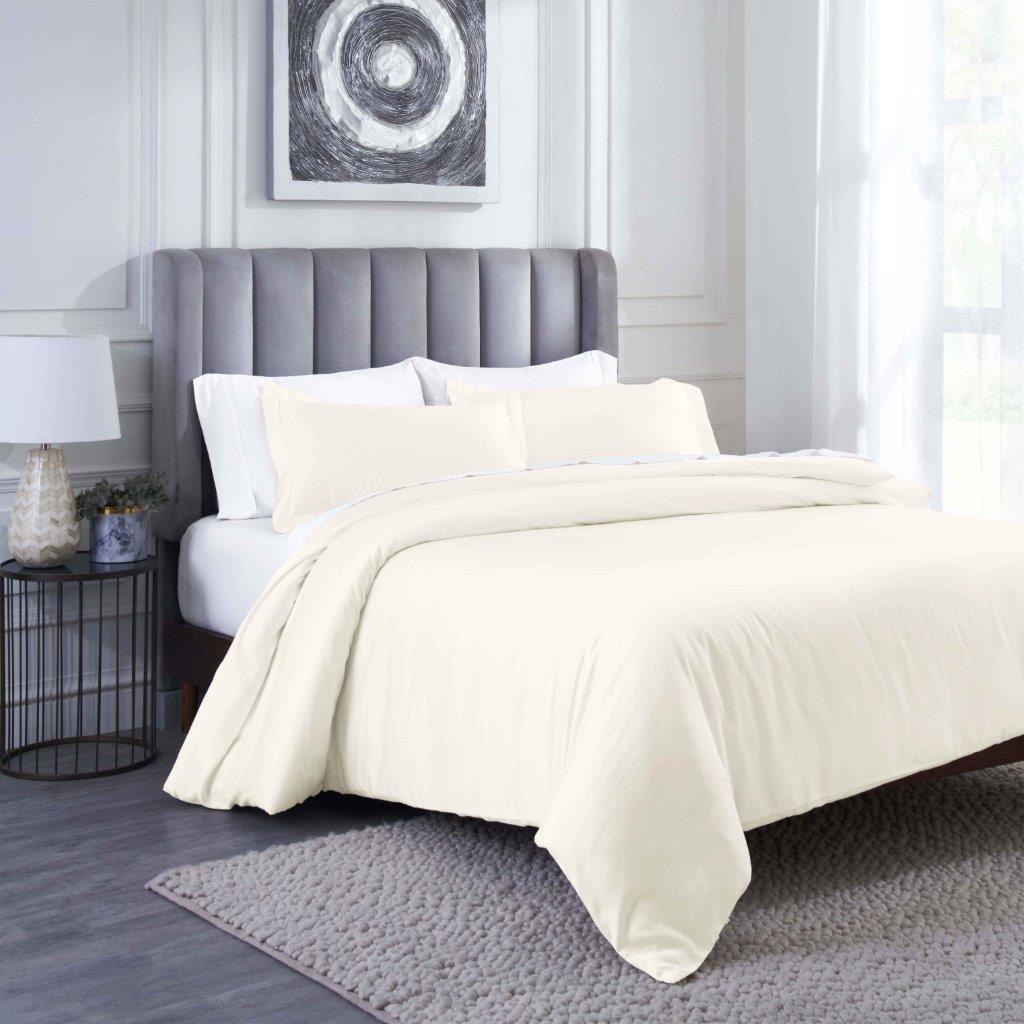 Premium 400 Thread Count Modal Duvet Cover Set from Beechwood - Ultra Soft & Breathable Bedding for All Seasons - Perfect for Master Bedrooms, Guest Rooms & Luxury Hotels
