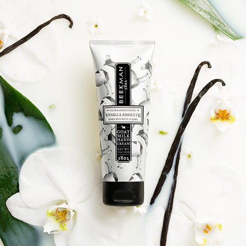 Organic Vanilla Absolute Goat Milk Hand Cream for Dry Skin - Moisturizing & Nourishing Hand Care - Perfect for Winter, Travel & Daily Use