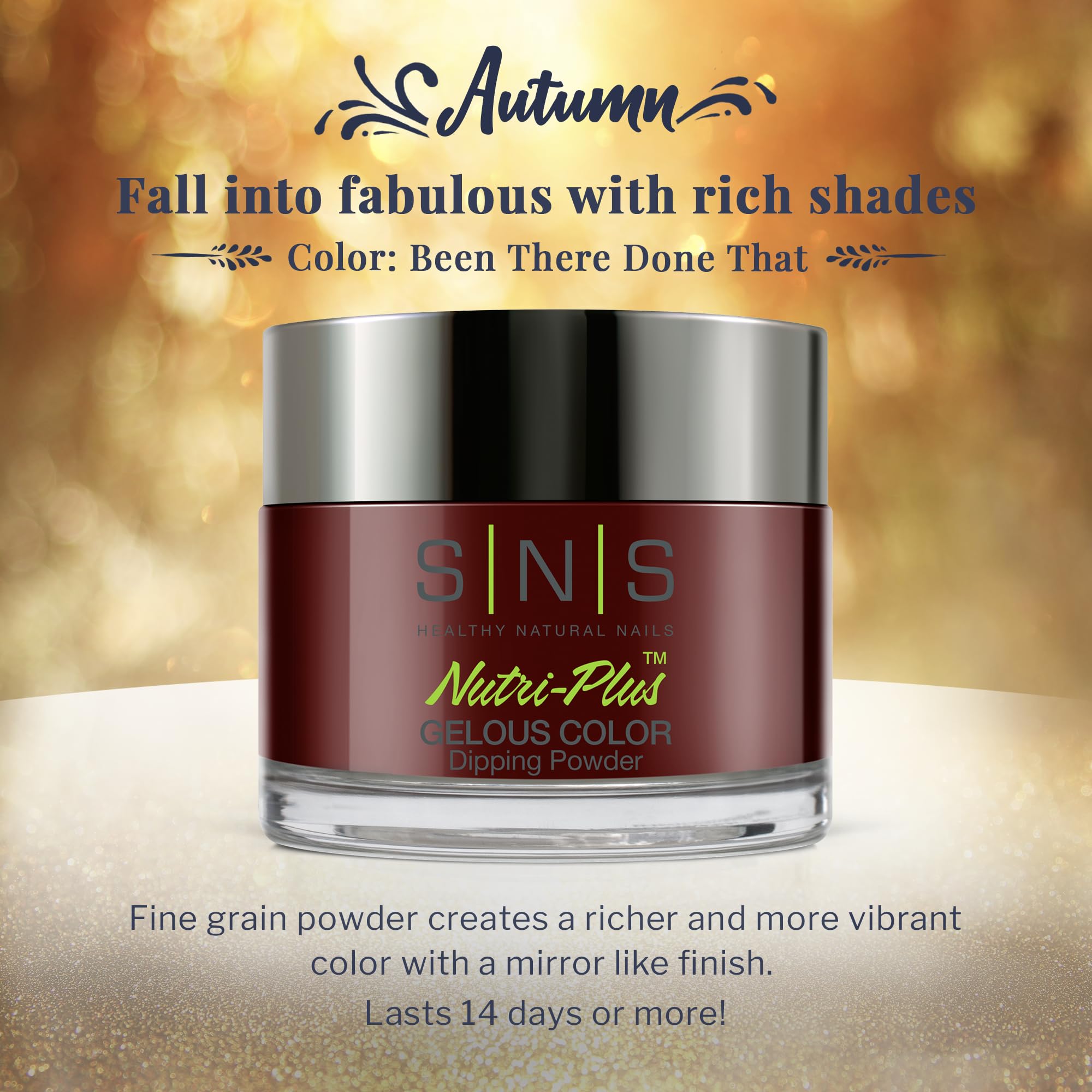 SNS Nail Dip Powder - Gelous Color Dipping Powder in Been There Done That (Red/Brown) - Long-Lasting 14-Day Acrylic Nail Color - Low Odor & No UV Lamp Needed - 1 oz - Perfect for Manicures, Pedicures, and DIY Nail Art at Home