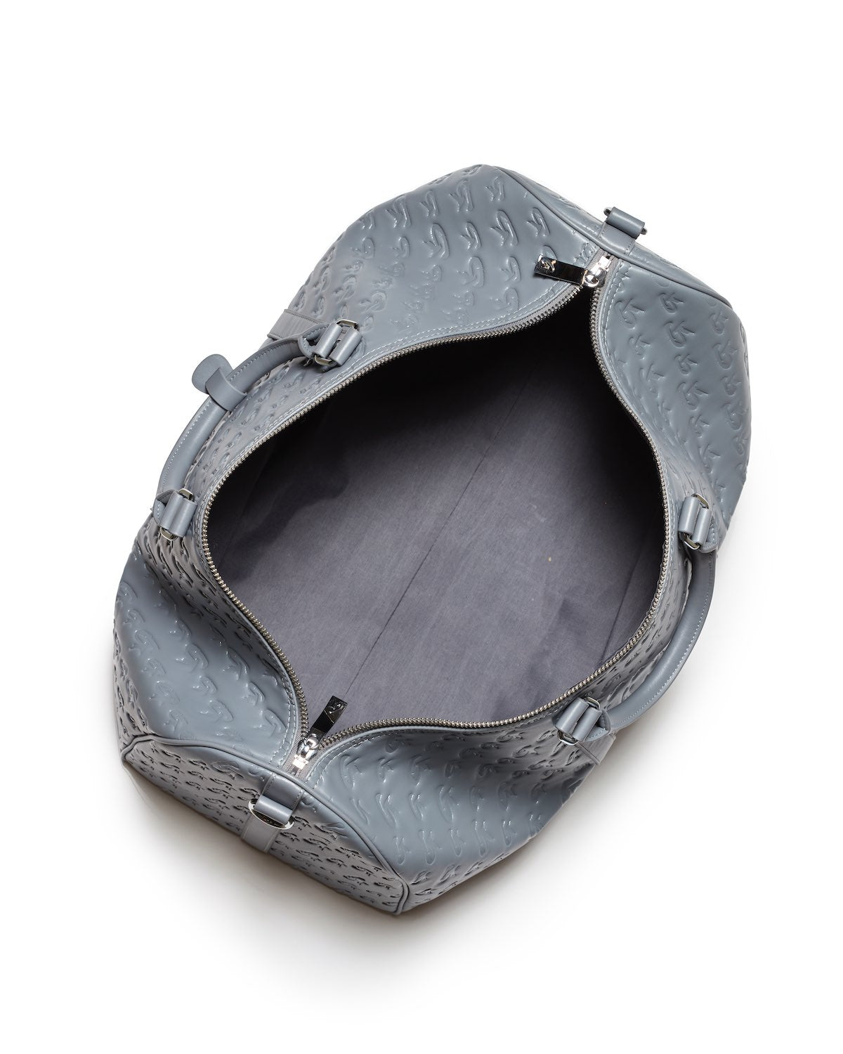 Monogram Unisex Duffle Bag - Stylish Gray Travel Duffel for Gym, Weekend Trips & Outdoor Adventures