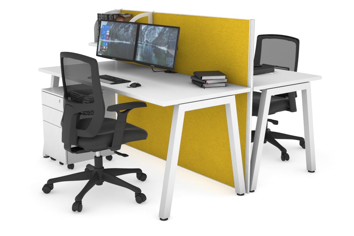 Horizon Quadro 2-Person Office Workstation Bench with A-Legs - 47.2