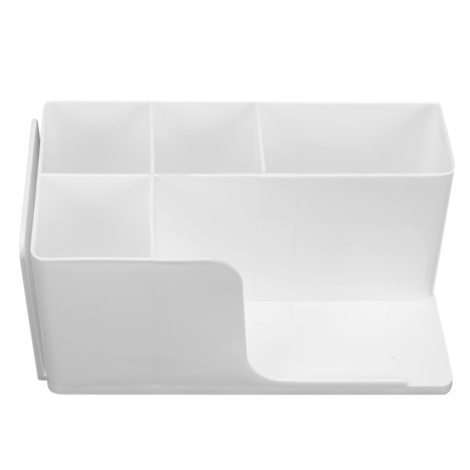 Lurrose Cosmetic Organizer with Drawers - Vanity Storage Box for Makeup Brushes, Lipstick, Jewelry & Beauty Supplies | White Acrylic Beauty Accessory Tray | Perfect for Bedroom Vanity, Bathroom Counter & Travel Makeup Organization
