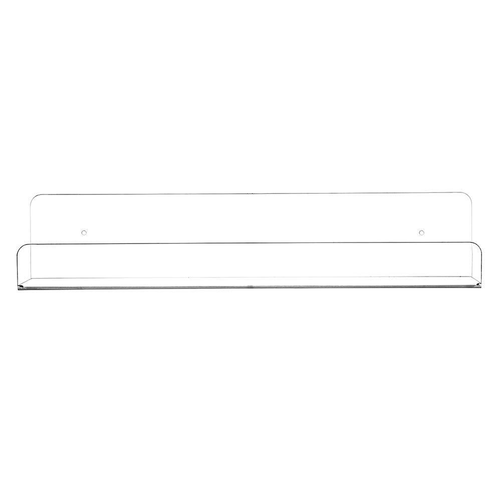 15 Inch Acrylic Invisible Floating Bookshelf - Set of 6 Modern Wall Shelves for Kids Room, Picture Ledge & Toy Storage, 5MM Thick U-Shaped Display Rack - Perfect for Nursery, Playroom & Bedroom Organization