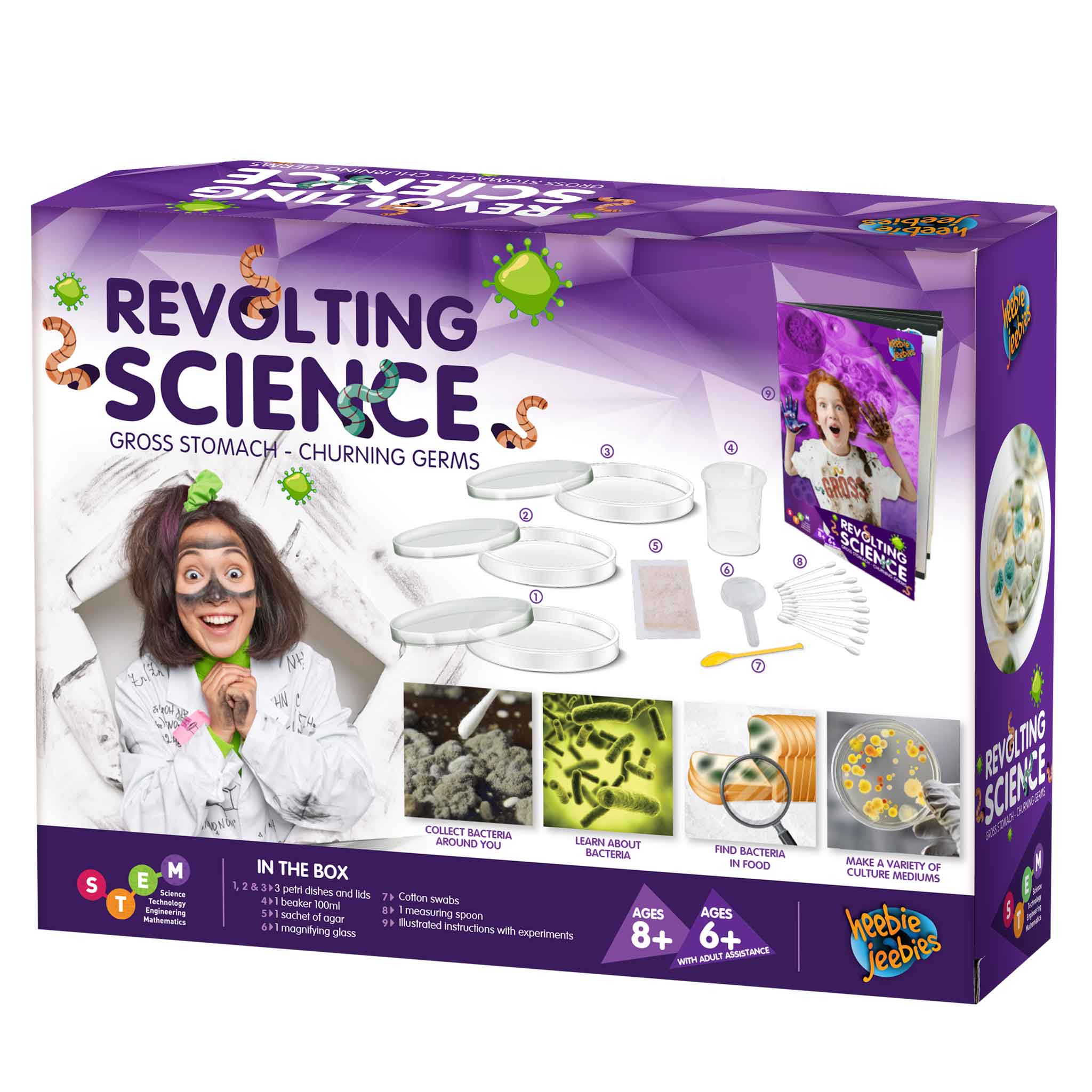 HEEBIE JEEBIES Revolting Science Kit - Gross Science Experiments for Kids - Fun STEM Learning Activities for Classroom & Home Science Projects