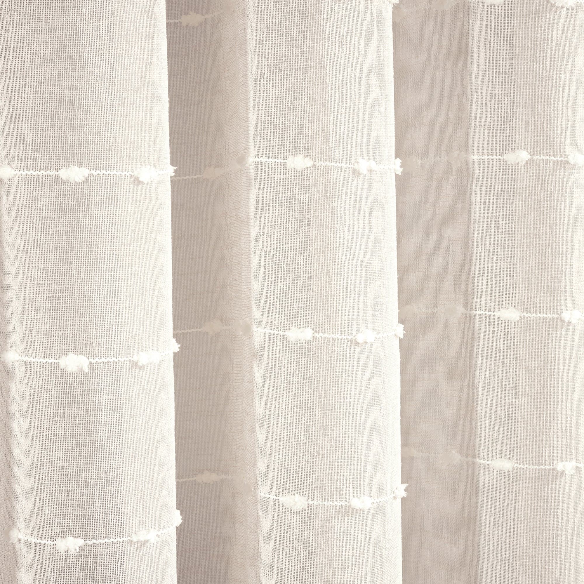 Farmhouse Style Textured Grommet Sheer Curtains - Ultra Wide Window Panels for Living Room, Bedroom & Dining Room Decor