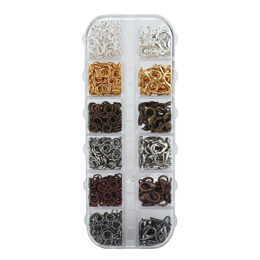 12 Grid Jewelry Making Kit with Ring Clasps & Hooks - Professional Jewelry Accessories Set for DIY Crafting - Perfect for Beading, Wire Wrapping & Jewelry Repair