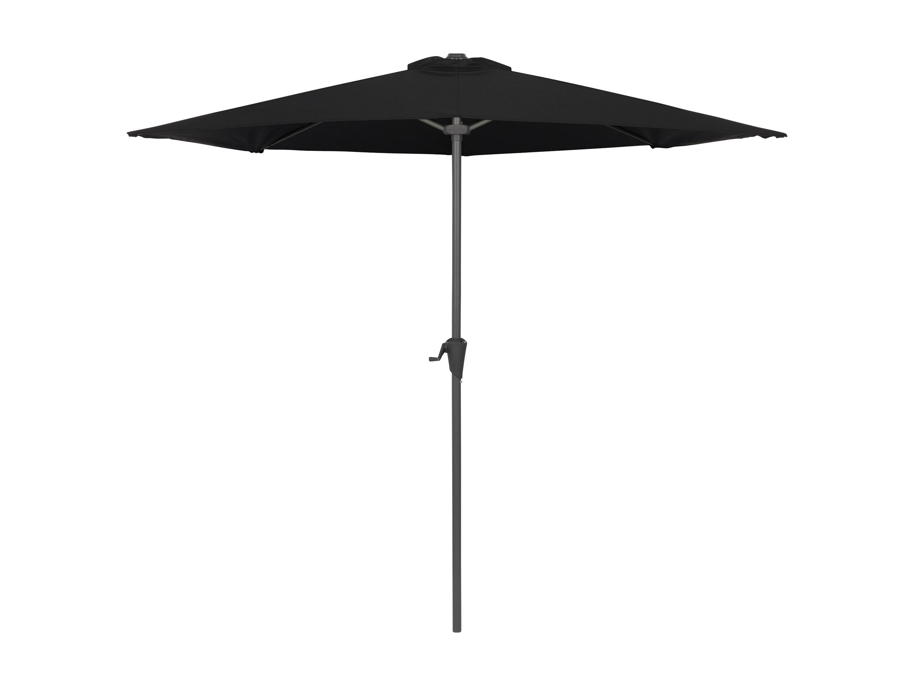 8.5ft Black Half Umbrella - Large Outdoor Patio Umbrella for Garden, Poolside & Backyard - UV Protection & Wind Resistant