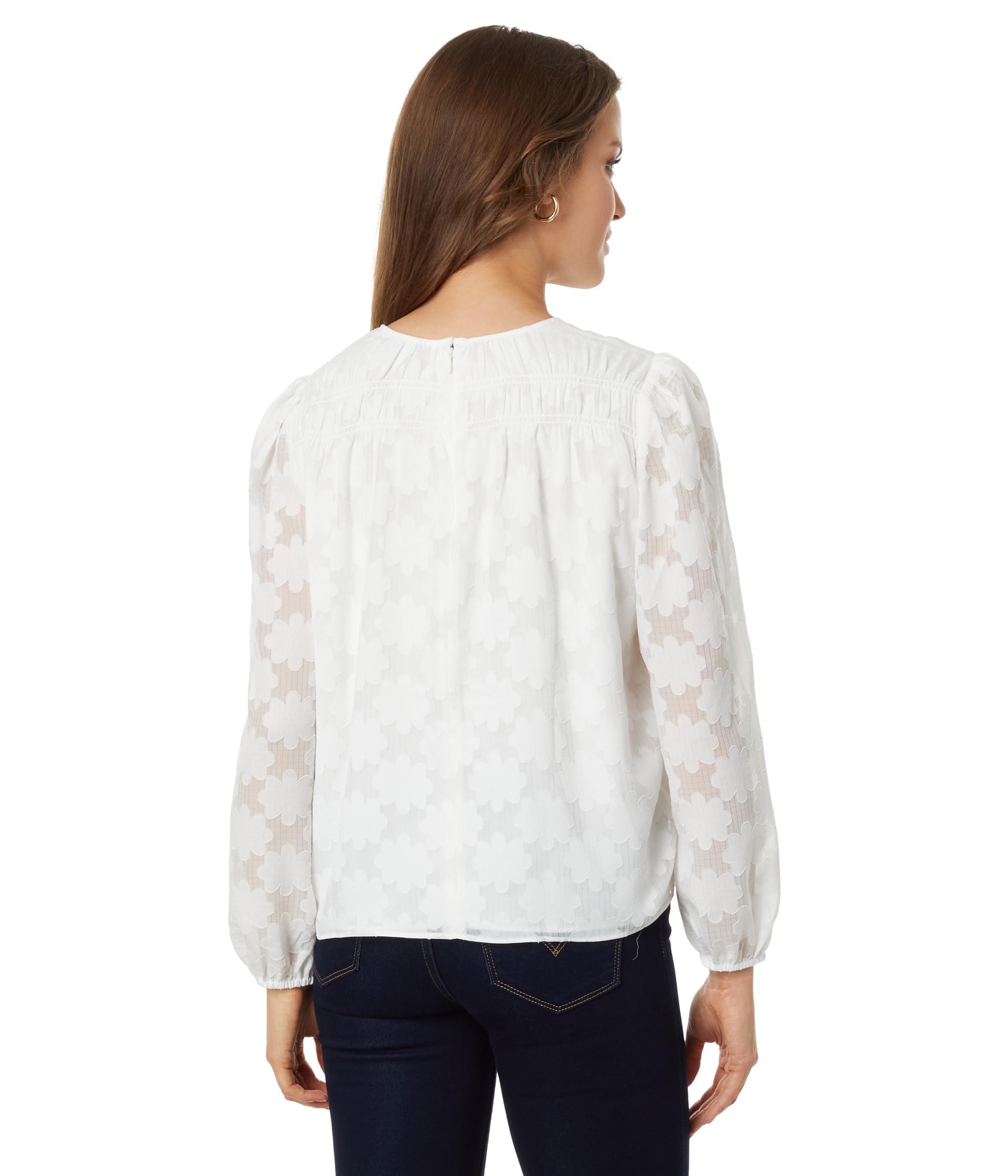 Tommy Hilfiger Women's Floral Print Long Sleeve Blouse - Casual Office Wear & Spring Fashion Top for Women
