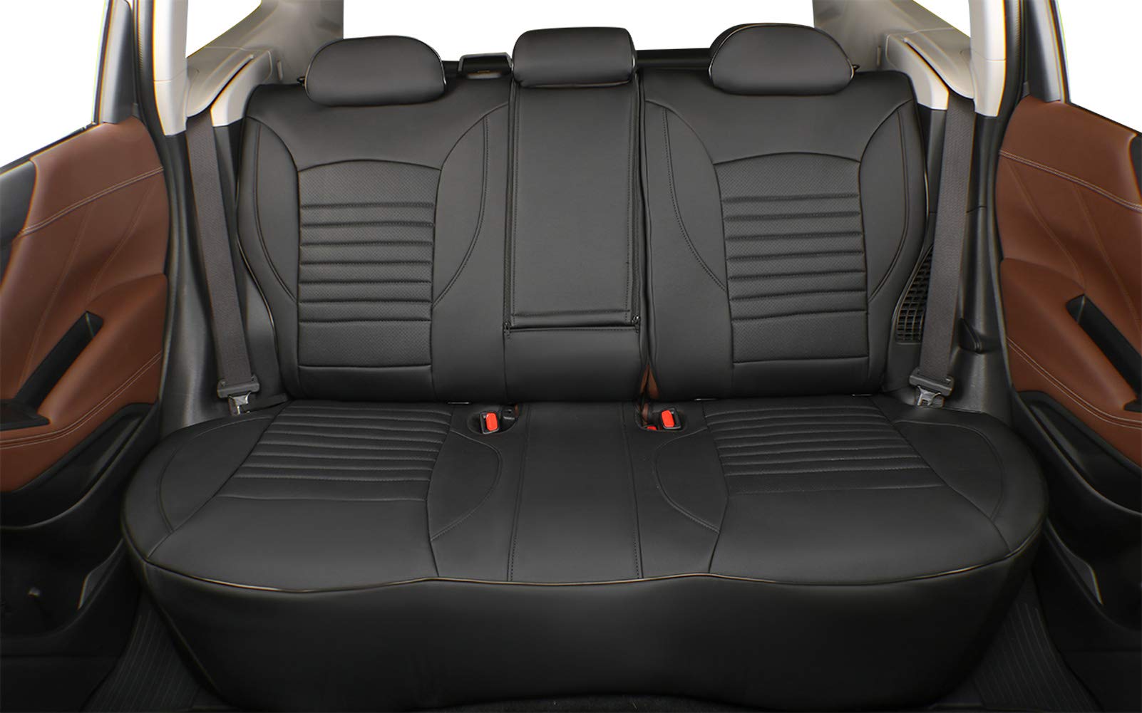 Premium Leather Seat Covers Full Set for Subaru Forester 2014-2018 - Custom Fit Front & Back Car Seat Protectors (Black) | Durable Car Accessories for Comfort & Style | Perfect for Road Trips, Daily Commutes & Family Adventures