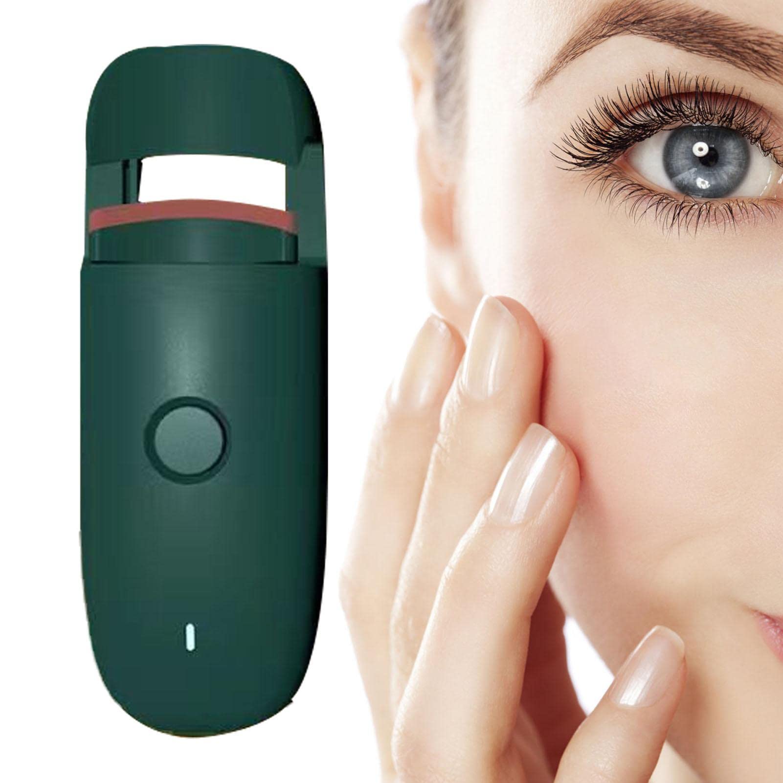 Rechargeable Heated Eyelash Curler - Fast Pre-Heat Portable Mini Lash Curler for Natural Long-Lasting Curls - Perfect for Travel, Home Use & Daily Makeup Routine