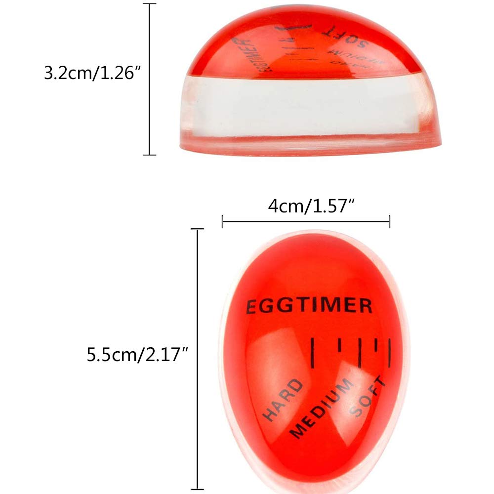 2-Pack Egg Timer for Perfect Boiled Eggs - Reusable, Color-Changing, Non-Toxic Kitchen Tool for Soft, Medium & Hard Boiled Eggs - Ideal for Breakfast, Meal Prep & Cooking Enthusiasts