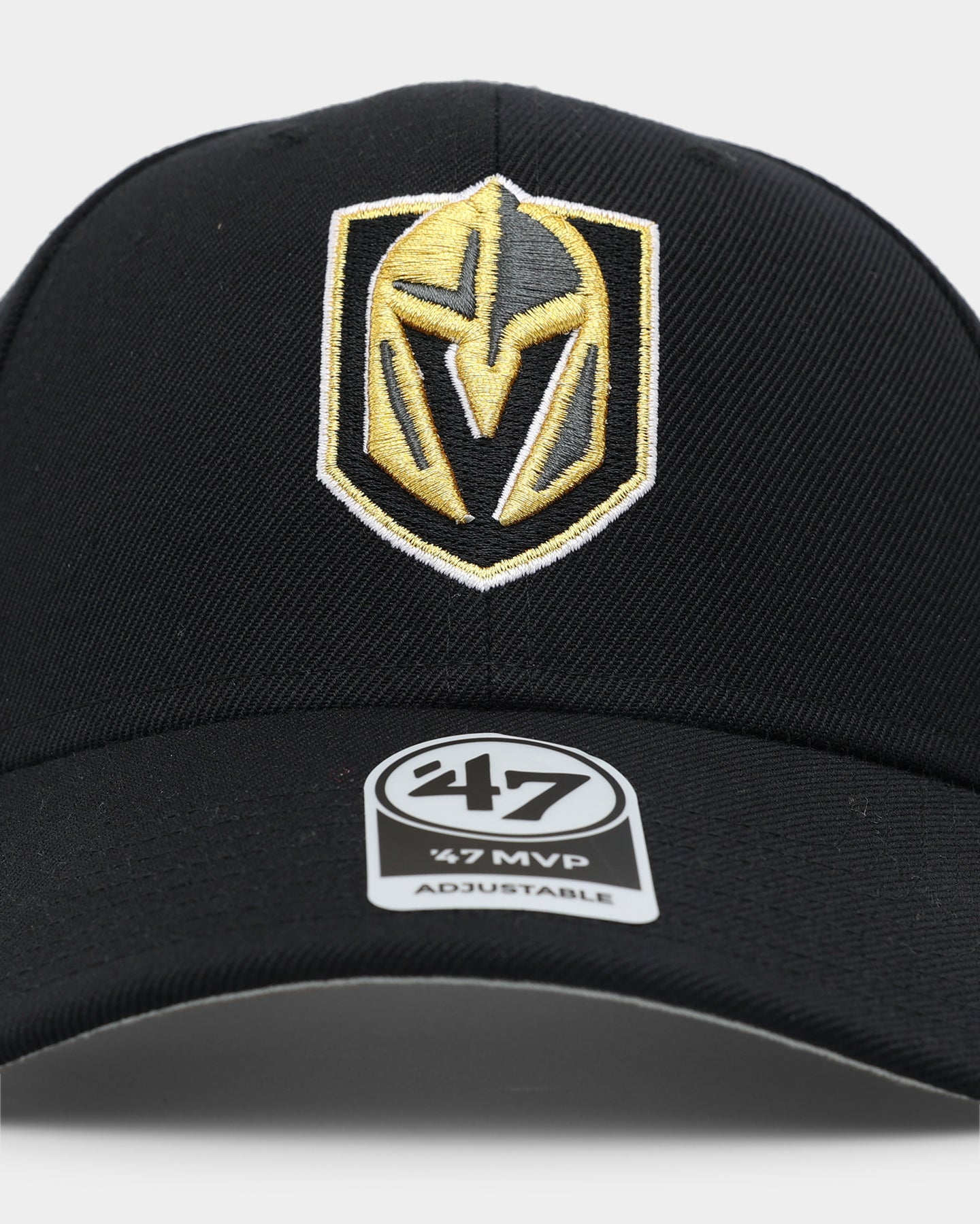 47 Brand Vegas Golden Knights 47 MVP Adjustable Strapback Hat - Black | Official NHL Licensed Snapback Cap for Men & Women | Perfect for Game Day, Sports Events & Casual Wear