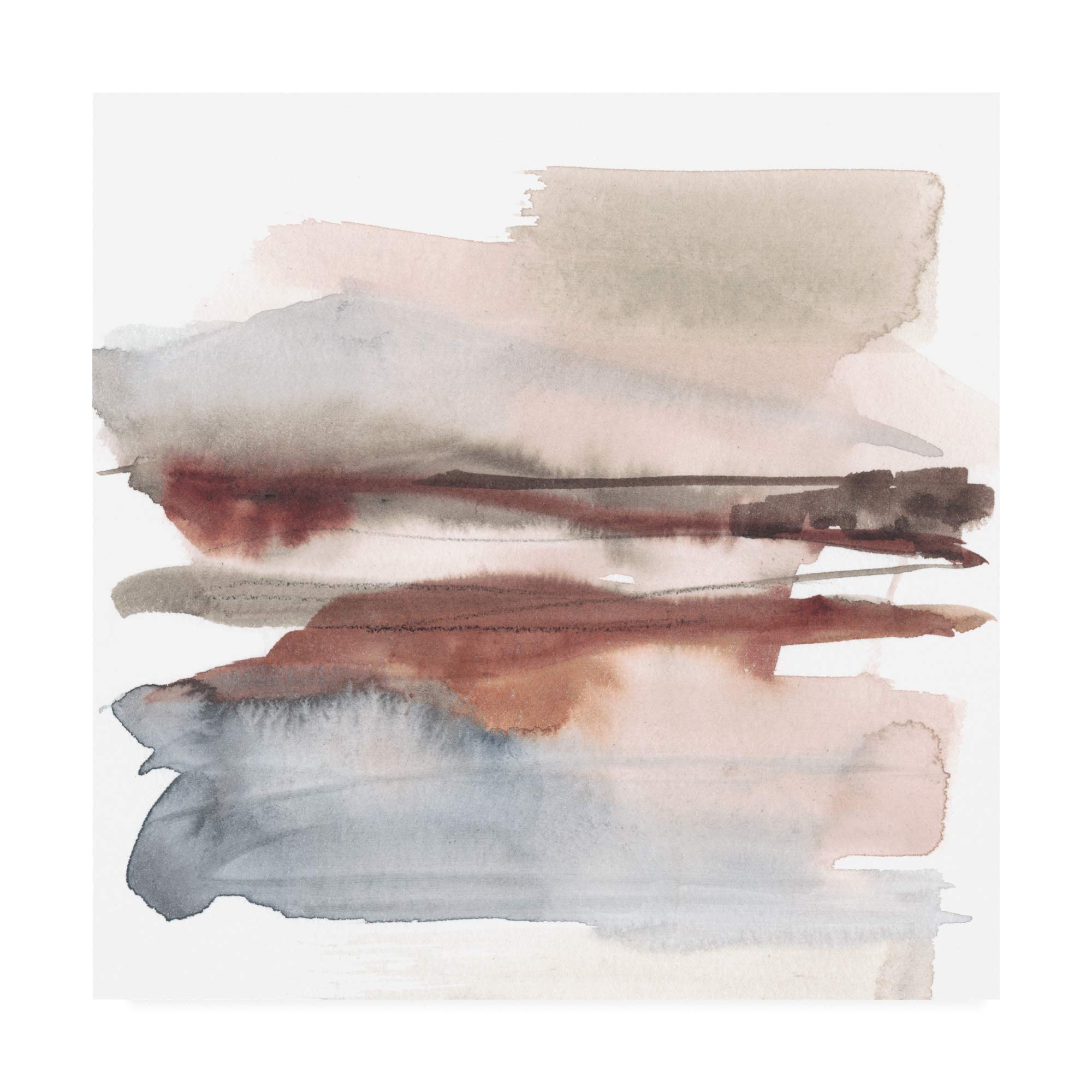 Trademark Fine Art Earth Horizon VI by Jennifer Goldberger - 18x18 Inch Framed Wall Art - Perfect for Living Room, Bedroom & Office Decor