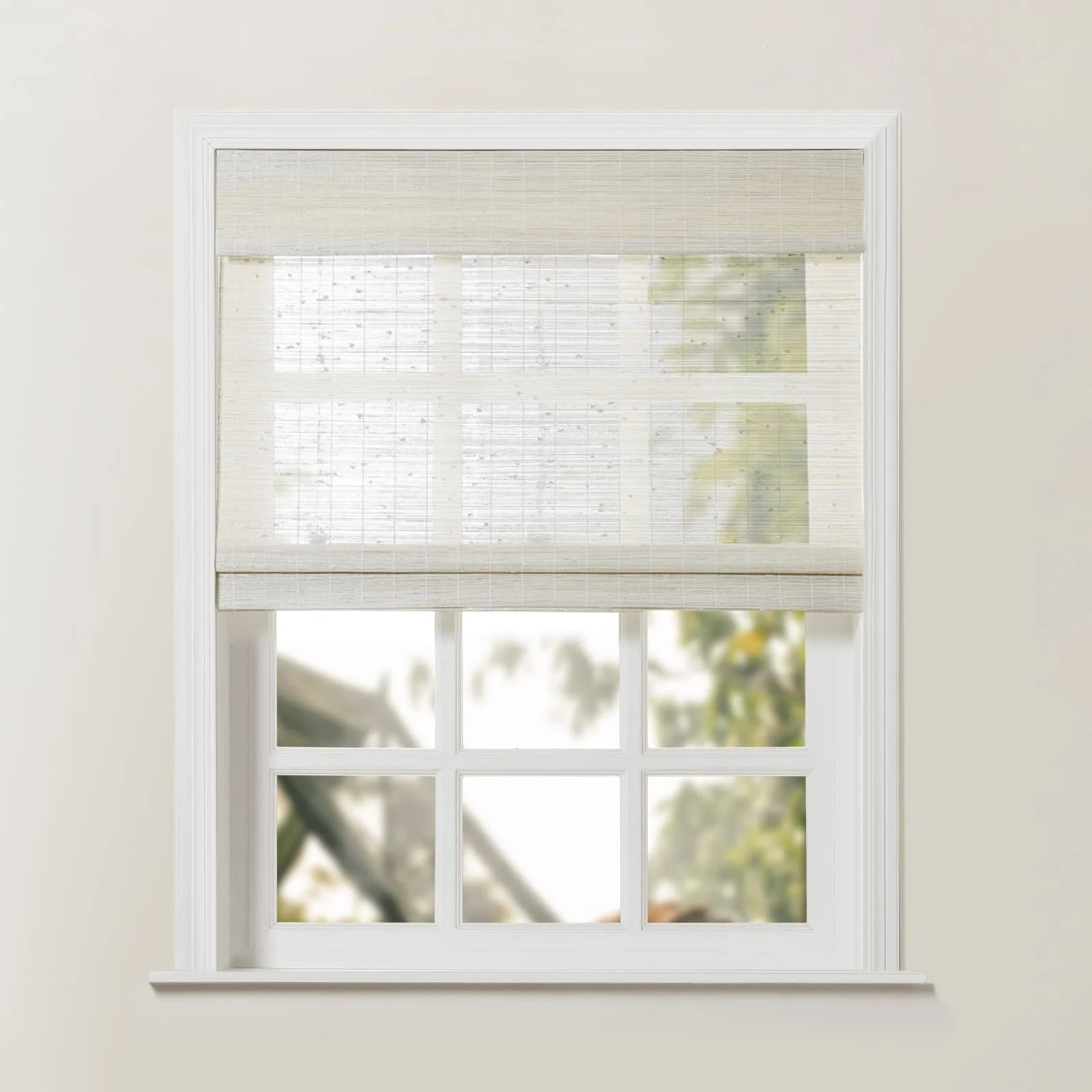 Rae Natural Ramie Jute Woven Wood Window Shades - Series D | Eco-Friendly Bamboo Blinds for Living Room, Bedroom & Office Privacy