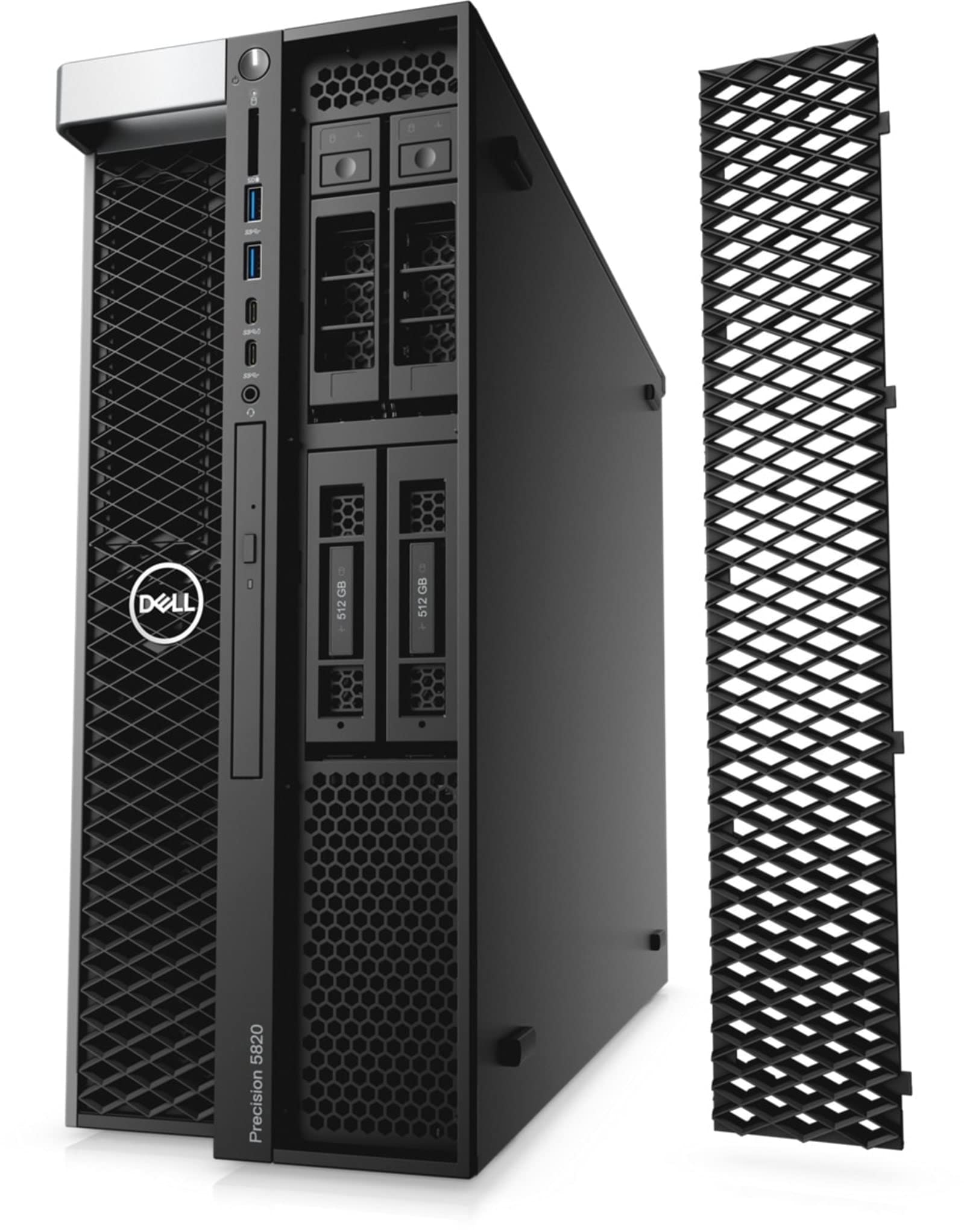 Dell Precision T5820 Workstation Desktop PC - Intel Xeon W-2225 Processor, 4 Cores @ 4.6GHz, 64GB RAM, 2TB HDD + 512GB SSD, NVIDIA Quadro P1000 4GB GDDR5, Windows 10 Pro (Renewed) - Perfect for 3D Modeling, Video Editing & CAD Design