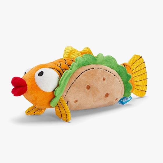BarkShop Ernesto's Fish Taco Plush Dog Toy - Soft & Durable Chew Toy for Small & Medium Dogs - Perfect for Playtime, Training & Cuddling