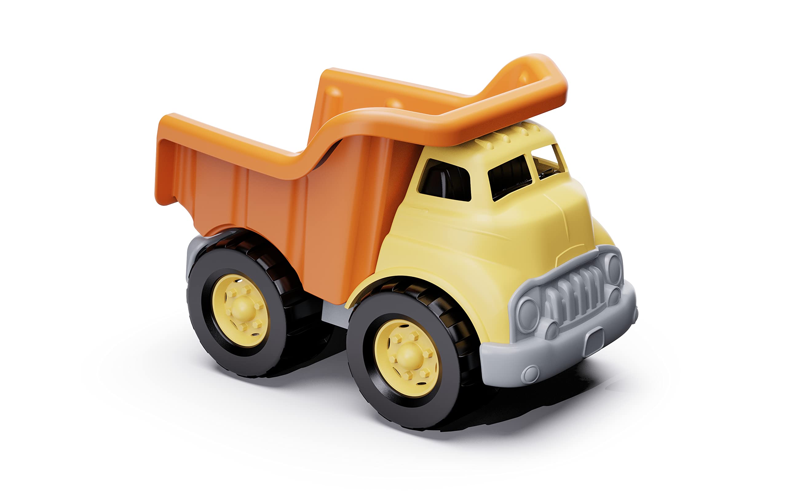 Green Toys Dump Truck - Eco-Friendly Yellow/Orange Toy Truck for Kids | Perfect for Sandbox Play, Construction Pretend Play & Outdoor Activities