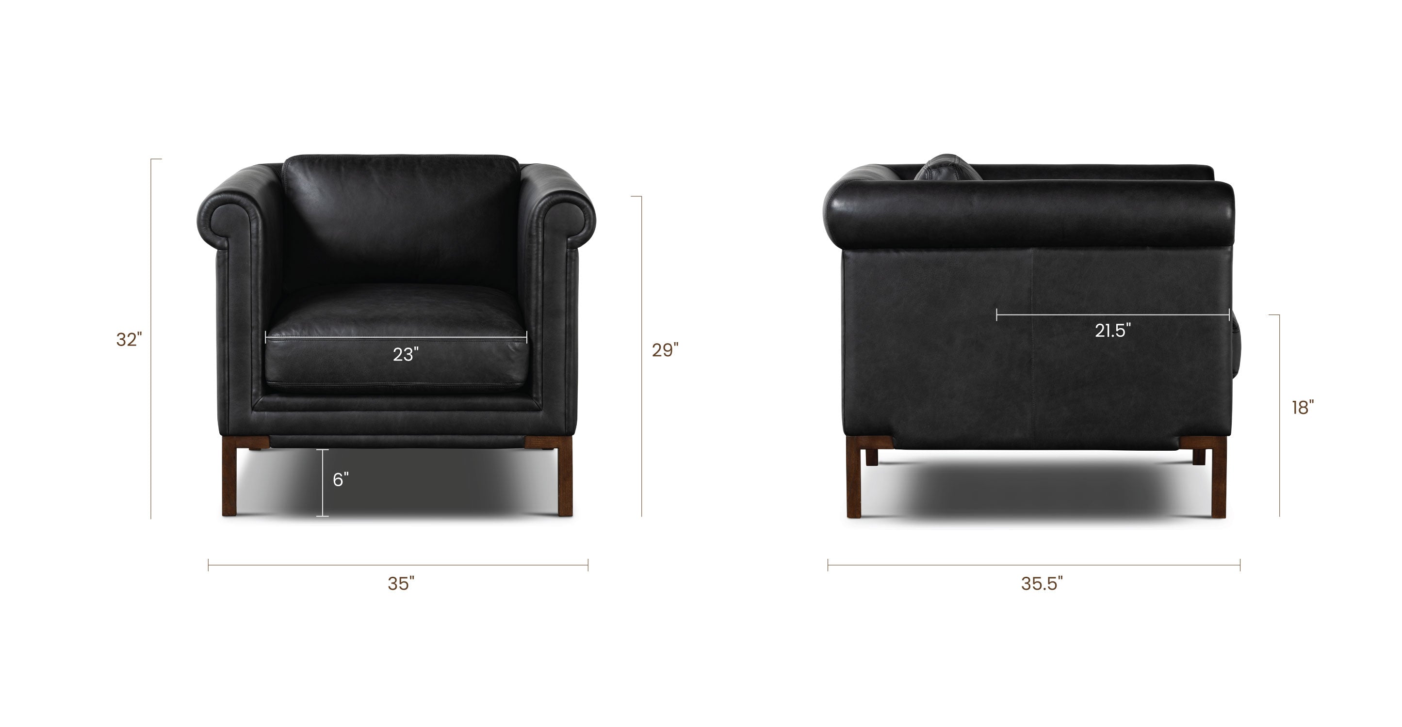 Bruges Lounge Chair - Modern Comfortable Accent Chair for Living Room, Bedroom & Office - Perfect for Relaxing, Reading & Lounging
