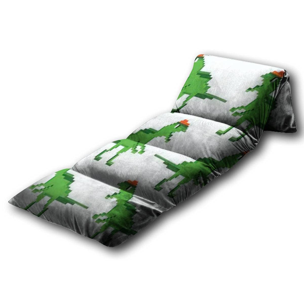 **Soft Kids Floor Pillow with Pixel Dinosaur & Retro Game Design - Queen Size for Reading, Gaming & Slumber Parties - Cozy Mat for Playroom, Bedroom & Lounge**
