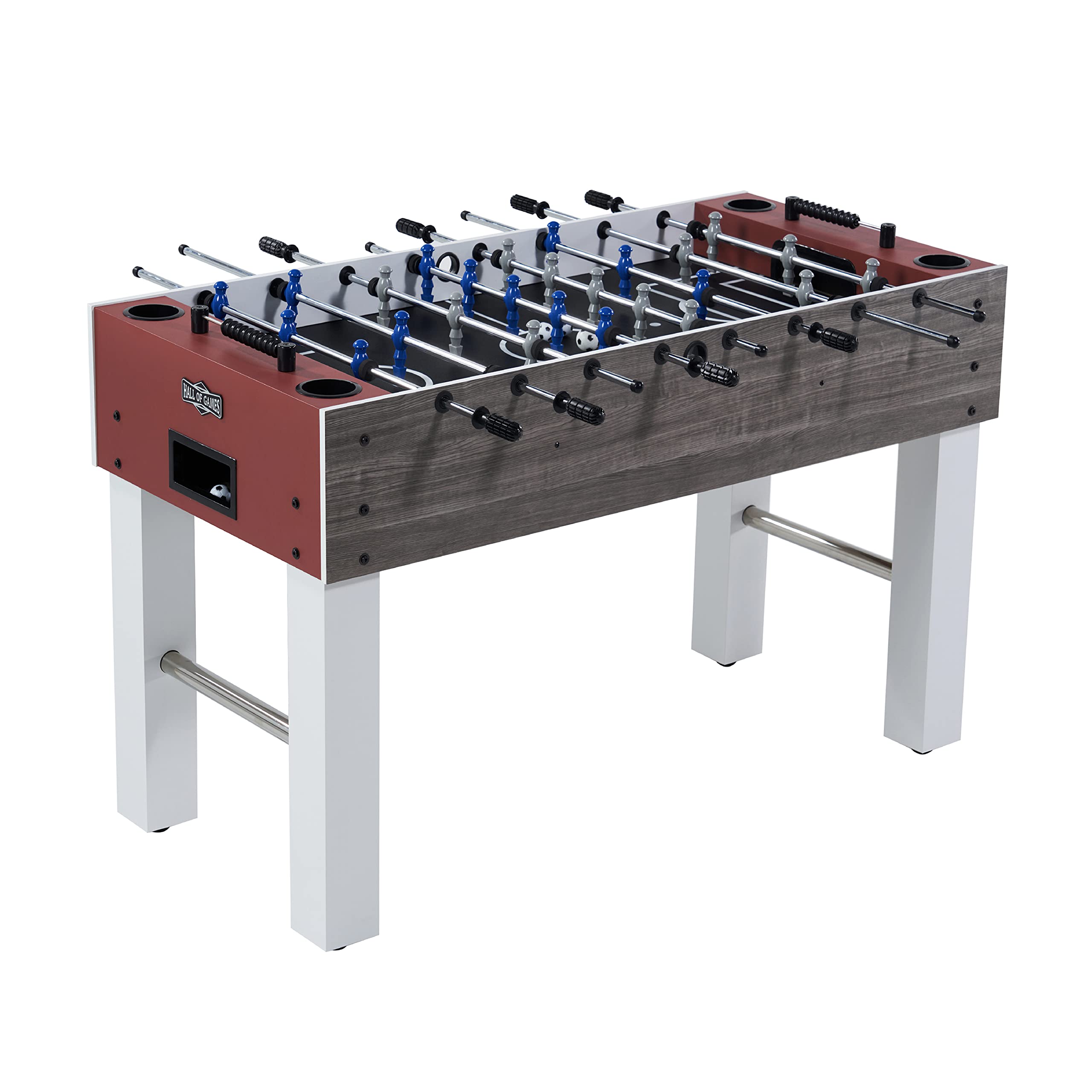 Durable & Stylish Hall of Games Foosball Table with Tabletop Balls - Multiple Design Options for Game Rooms, Bars & Recreation Areas - Best Indoor Sports Entertainment for Family Fun & Parties