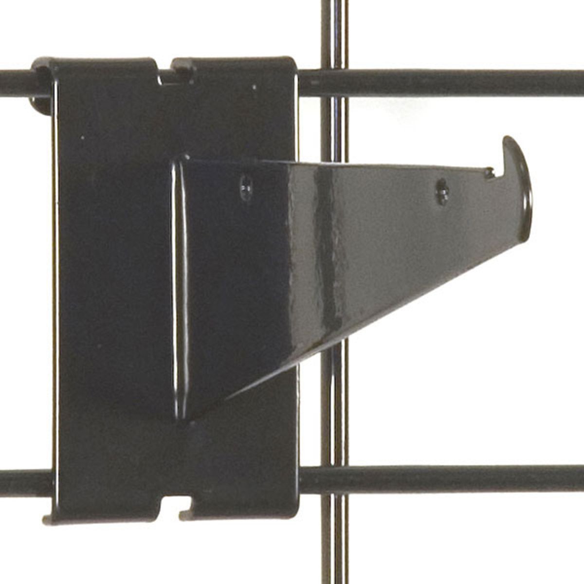 Gridwall Shelf Bracket 6-Inch Black - Heavy Duty Retail Display Hooks - 25 Pack/Carton - Perfect for Store Shelving, Clothing Racks & Wall Organization