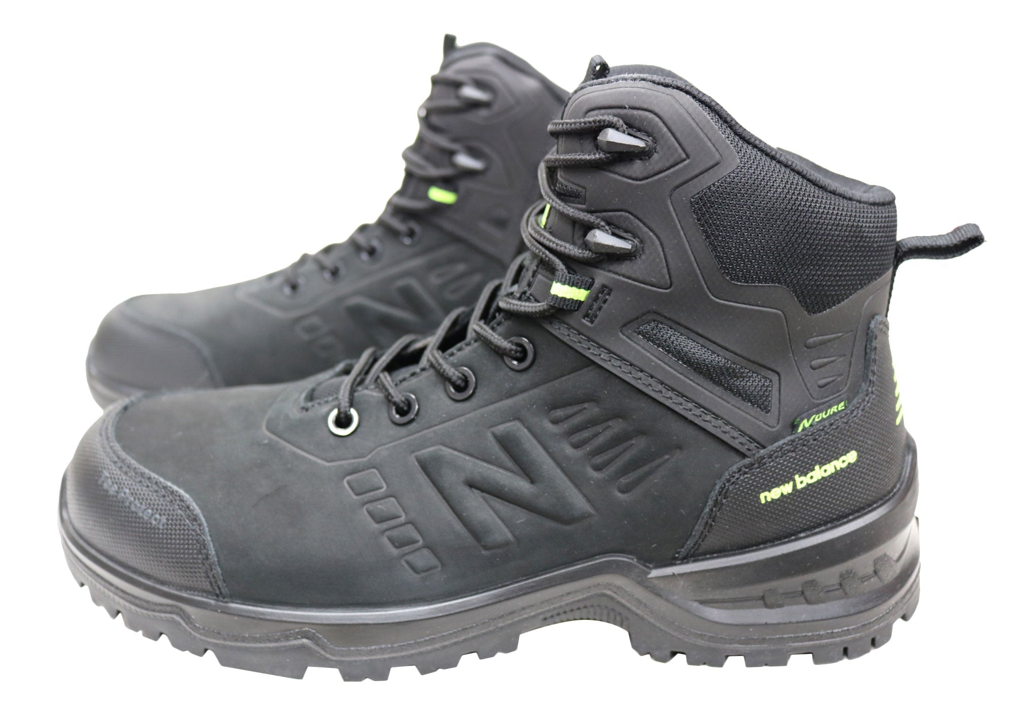 New Balance Contour Men's Leather Composite Toe 2E Wide Work Boots - Durable Safety Shoes for Construction, Warehouse & Industrial Work