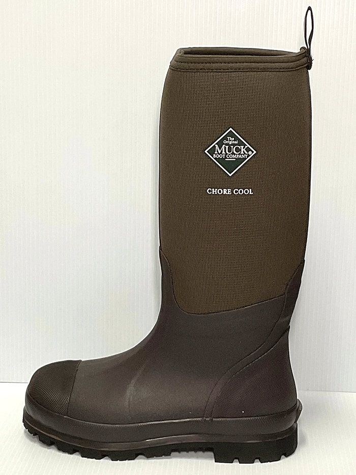 Muck CHCT 900 Men's Chore Tall XpressCool Work Boots - Brown Waterproof Rubber Boots for Farming, Construction & Outdoor Work