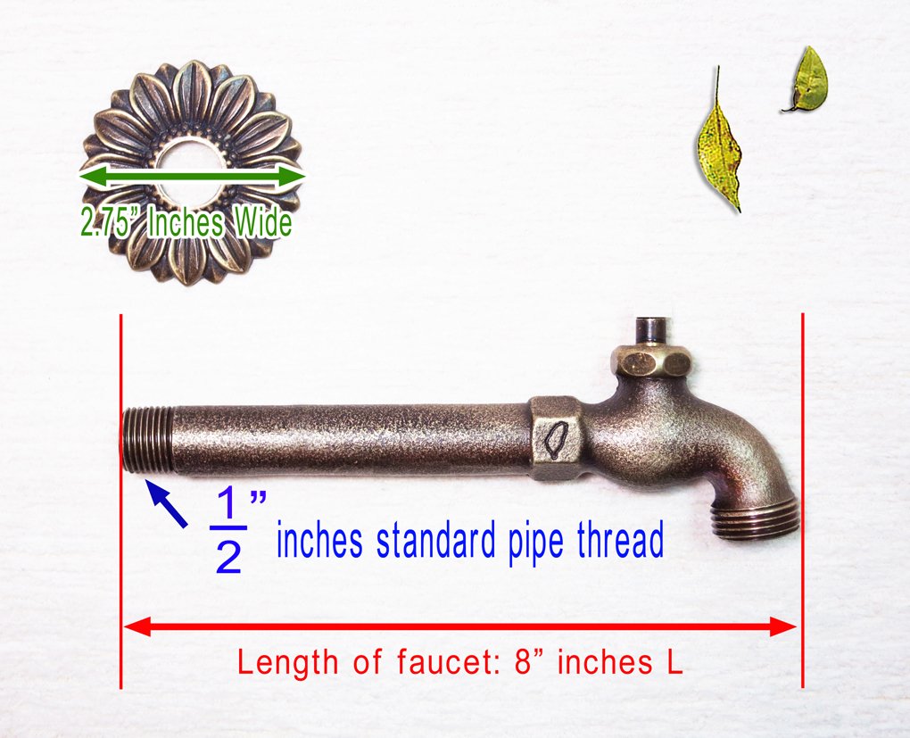 Decorative Brass Bird Garden Outdoor Faucet with Brass Connector - Perfect for Patio, Yard, and Garden Watering Decor