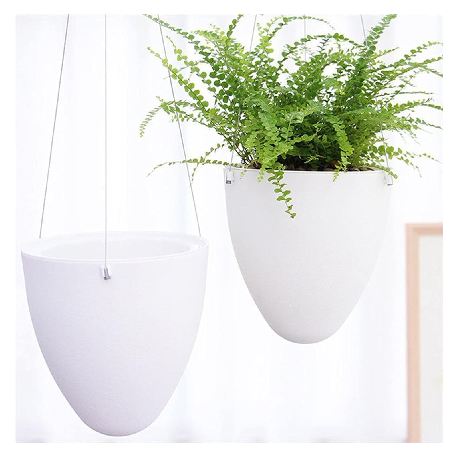 Self-Watering Hanging Planters - Plastic Wall Mounted Flower Pots with Basket Holder for Indoor & Outdoor Decor | Perfect for Balcony, Patio, and Garden Lazy Gardening