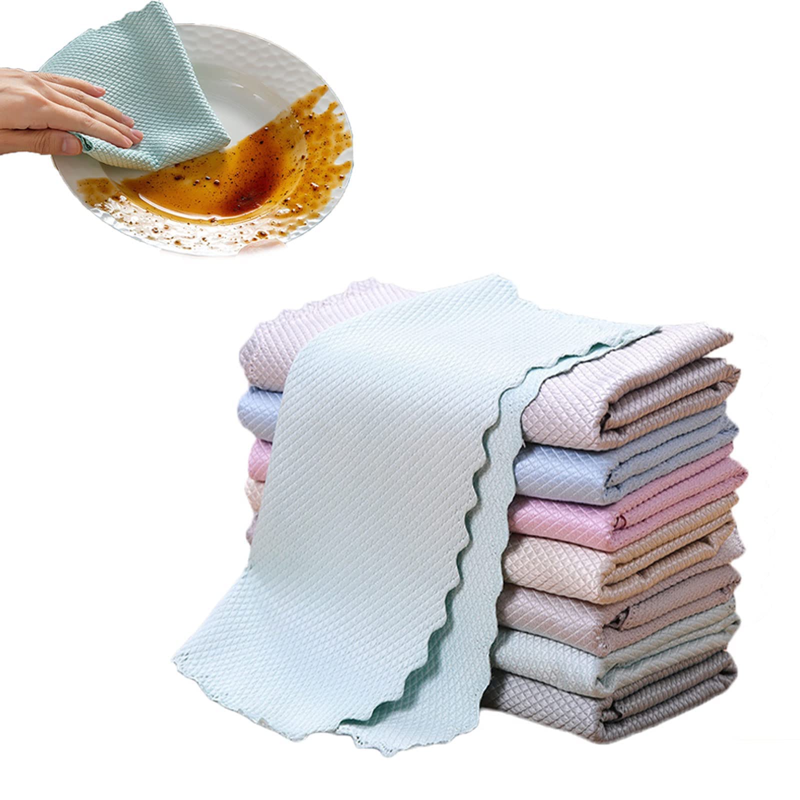 MTDBAOD Nano Microfiber Cloth - Streak-Free for Glass, Car & Kitchen Cleaning