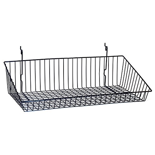 Black Slatwall Sloping Basket - 24